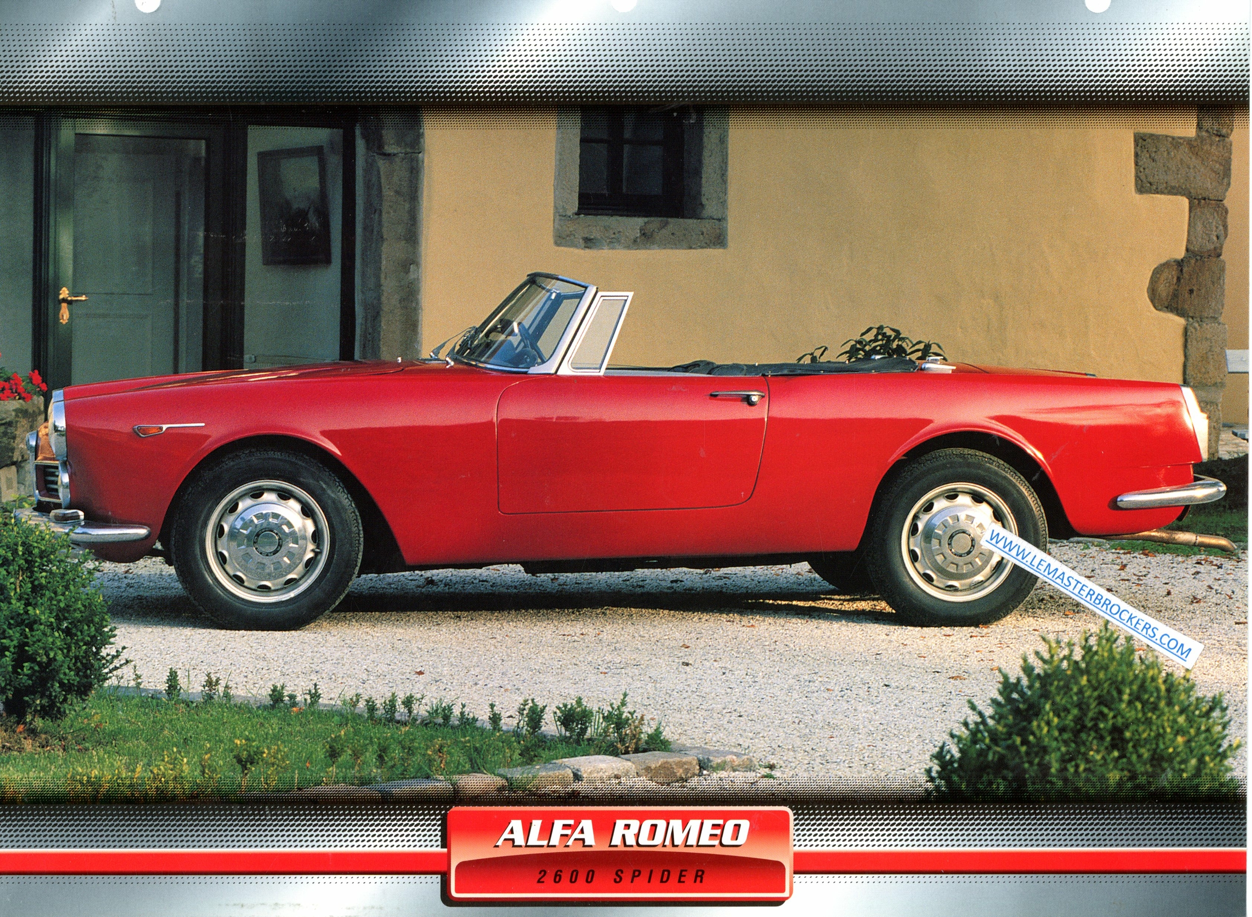 ALFA ROMEO 2600 SPIDER 1962 FICHE AUTO