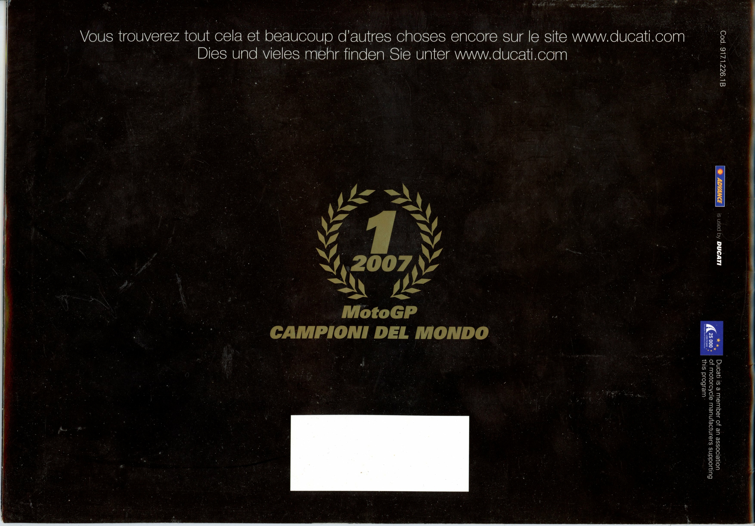 BROCHURE MOTO DUCATI HYPERMOTARD 1100 1100S