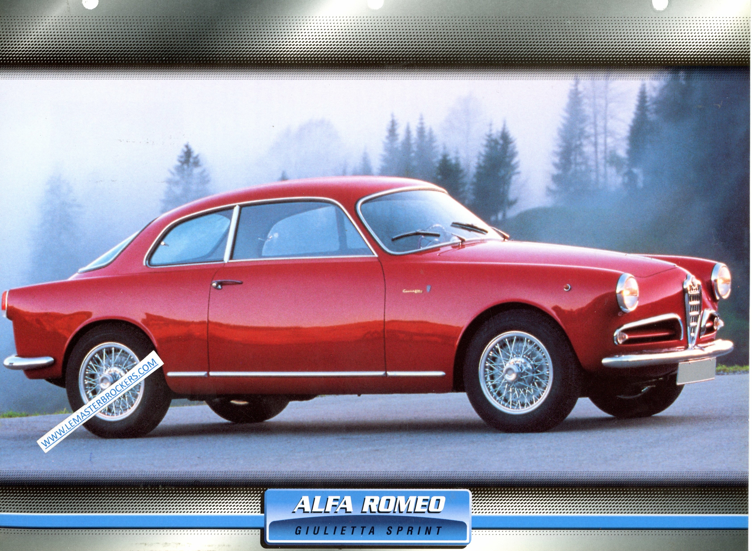 FICHE ALFA ROMEO GIULIA SPRINT SPECIALE 1963