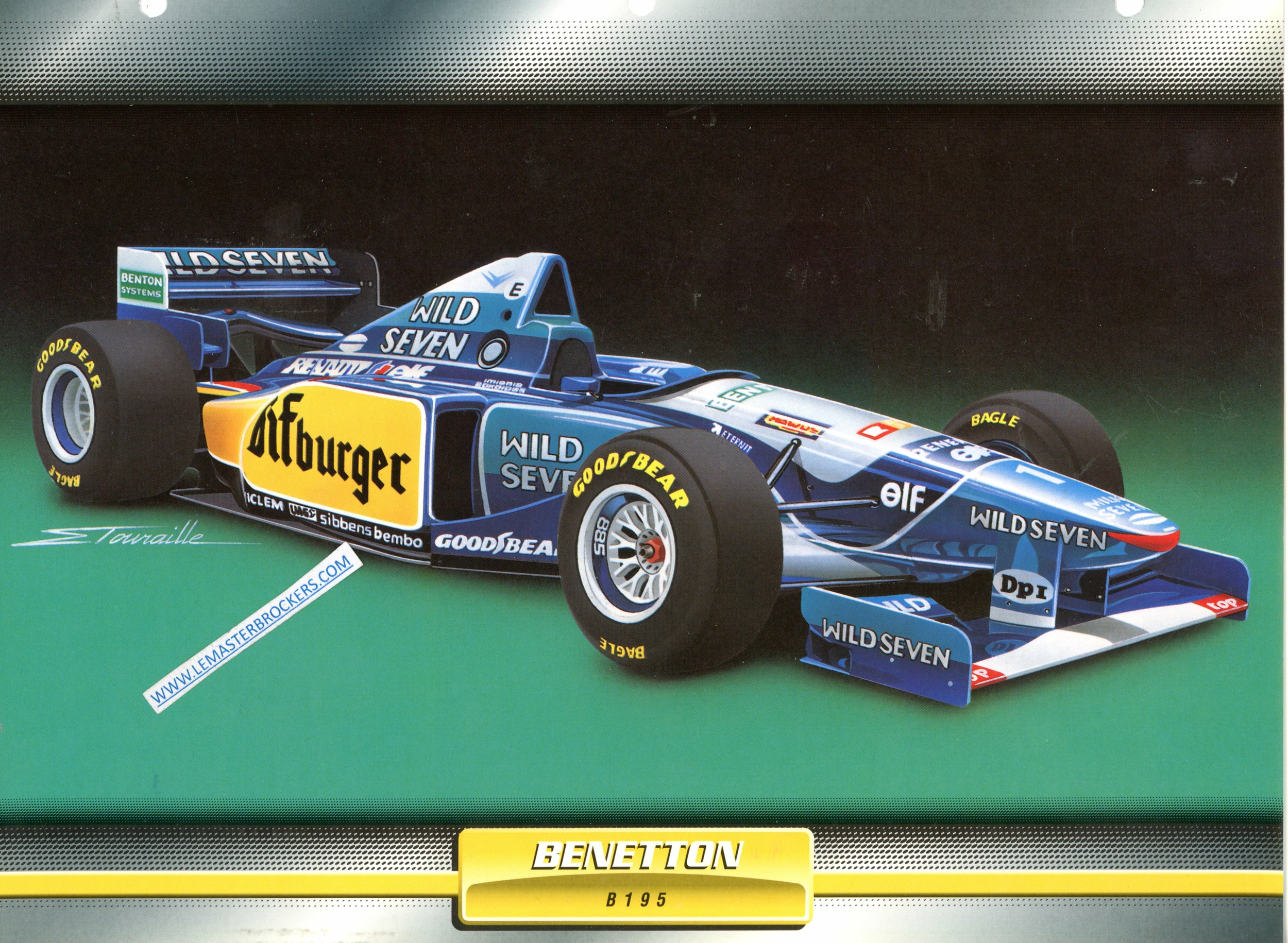 FICHE BENETTON B195 VOITURE DE COURSE 1995