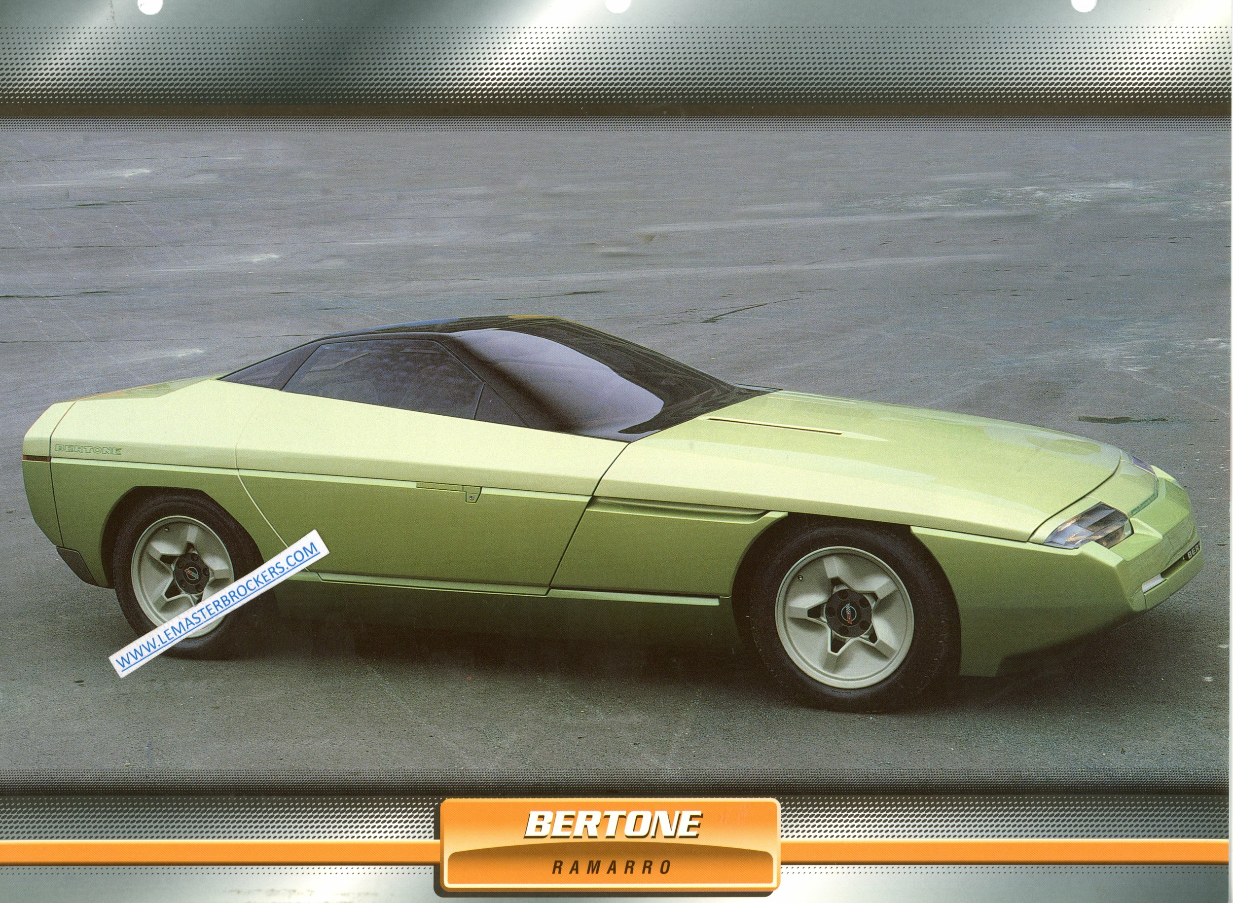 FICHE BERTONE RAMARRO PROTOTYPE 1984