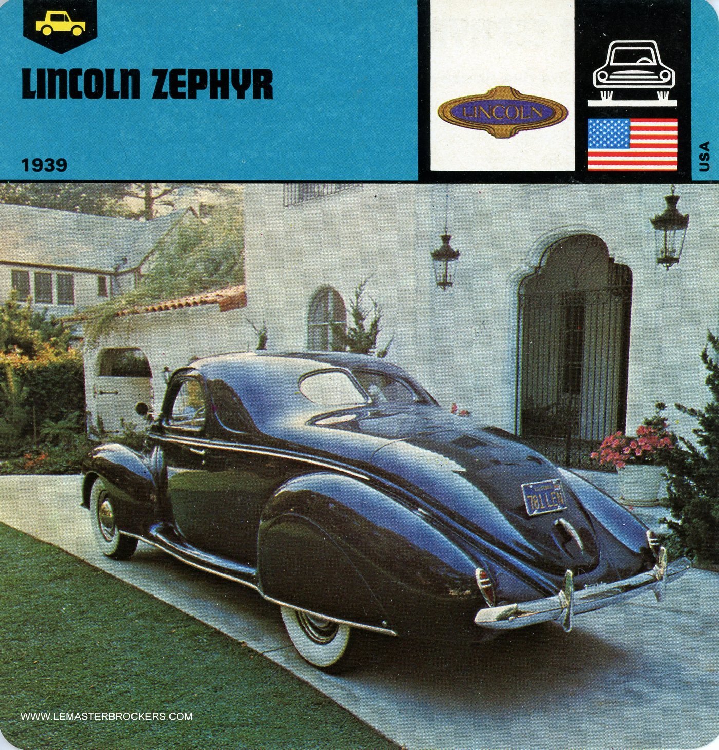 FICHE LINCOLN ZEPHYR 1939