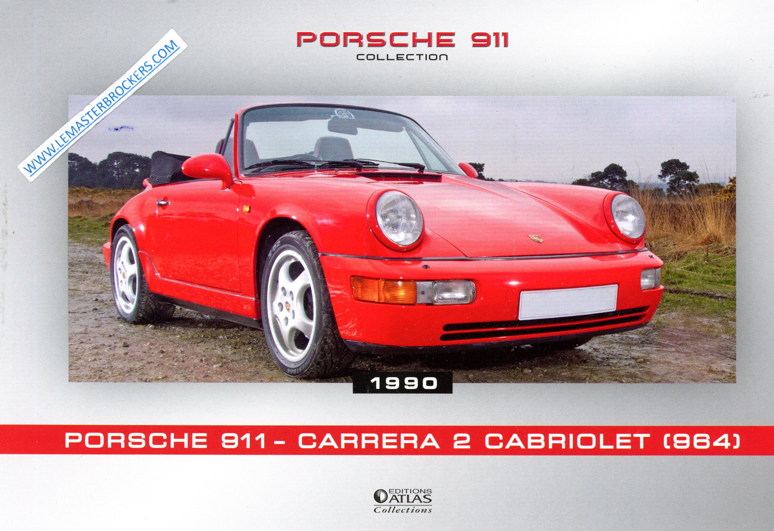 PORSCHE 911 CARRERA 2 CABRIOELT 964 1990 FICHE AUTO PORSCHE