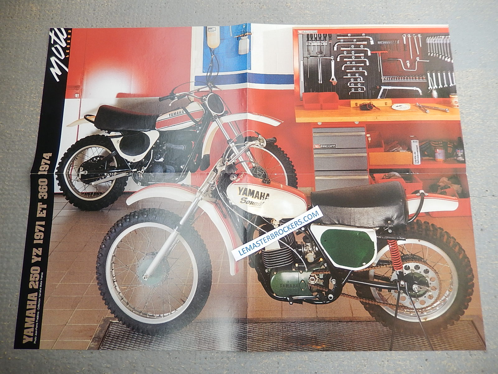 YAMAHA 250 YZ 360 1974 POSTER MOTO YZ250 YZ360