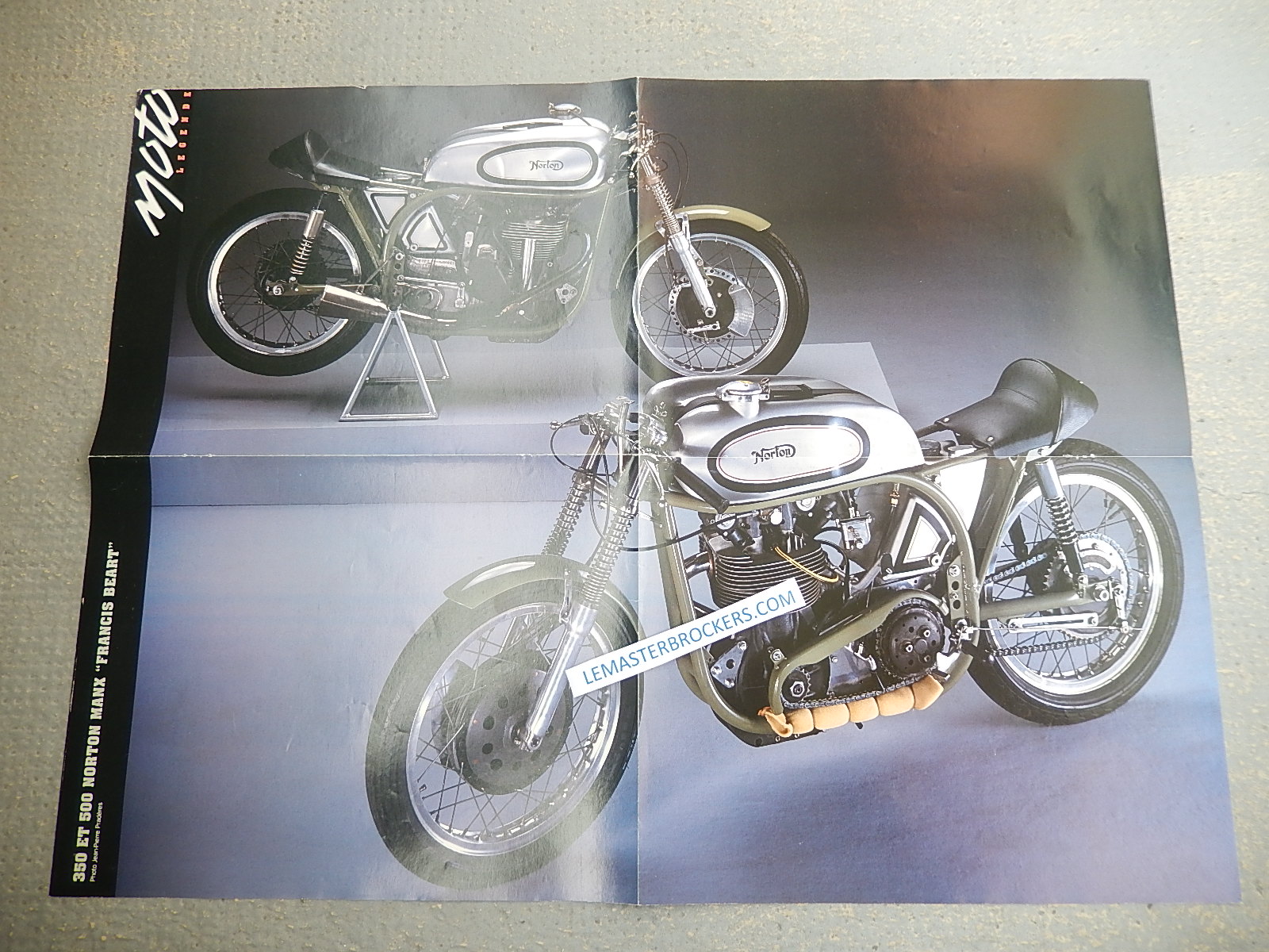 350 500 NORTON MANX FRANCIS BEART POSTER MOTO LEGENDE