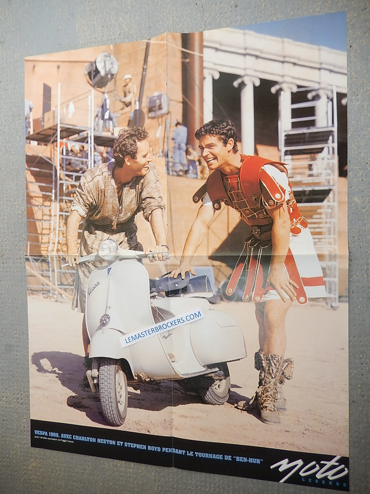 VESPA 1959 TOURNAGE BEN-HUR POSTER MOTO LEGENDE LEMASTERBROCKERS