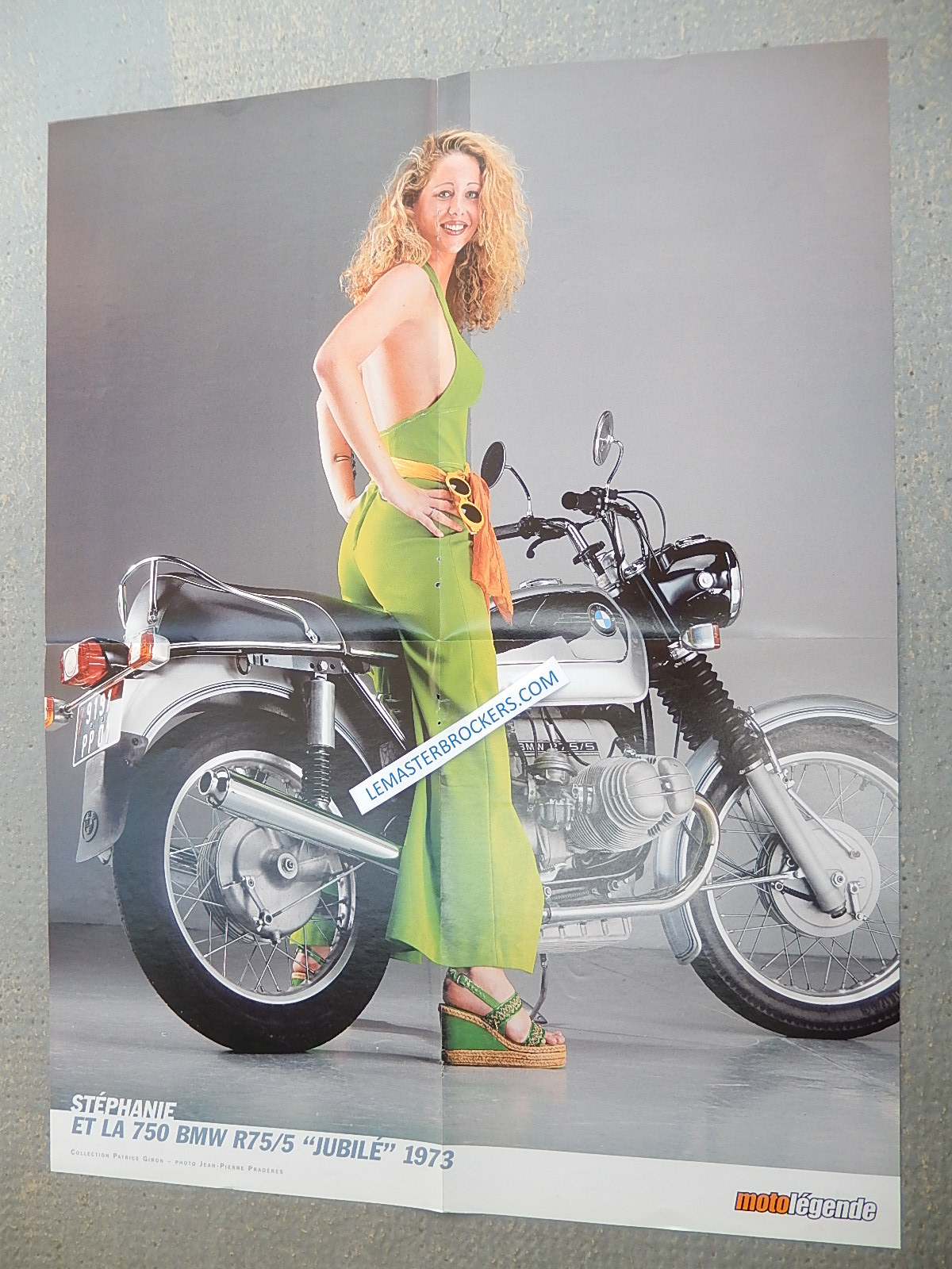 POSTER MOTO 750 BMW R75/5 JUBILE 1973