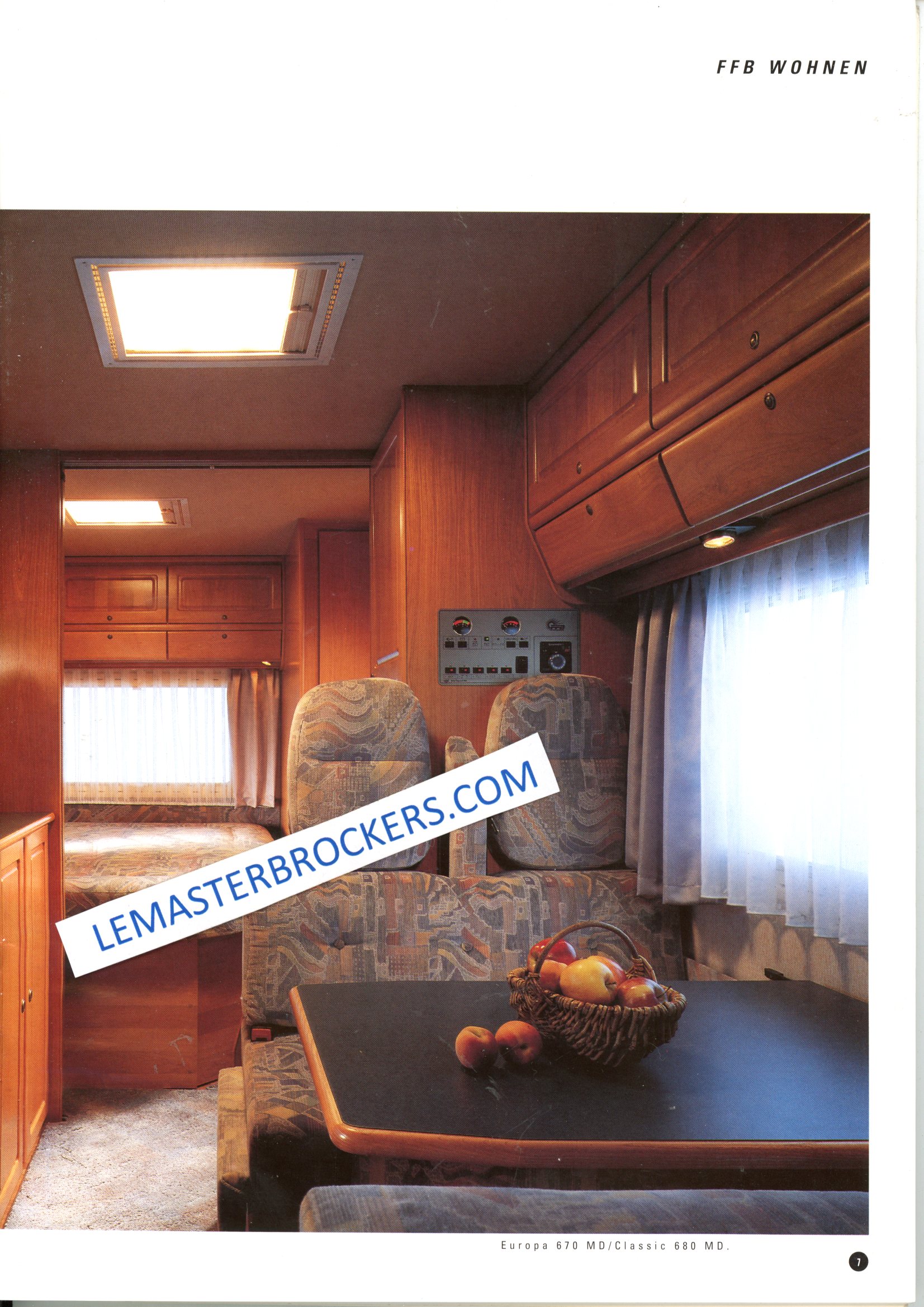 BROCHURE FFB 1996 CATALOGUE CAMPING-CAR EN ALLEMAND