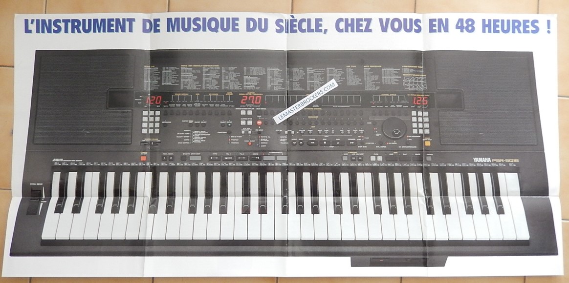 dépliant poster YAMAHA PSR SQ16