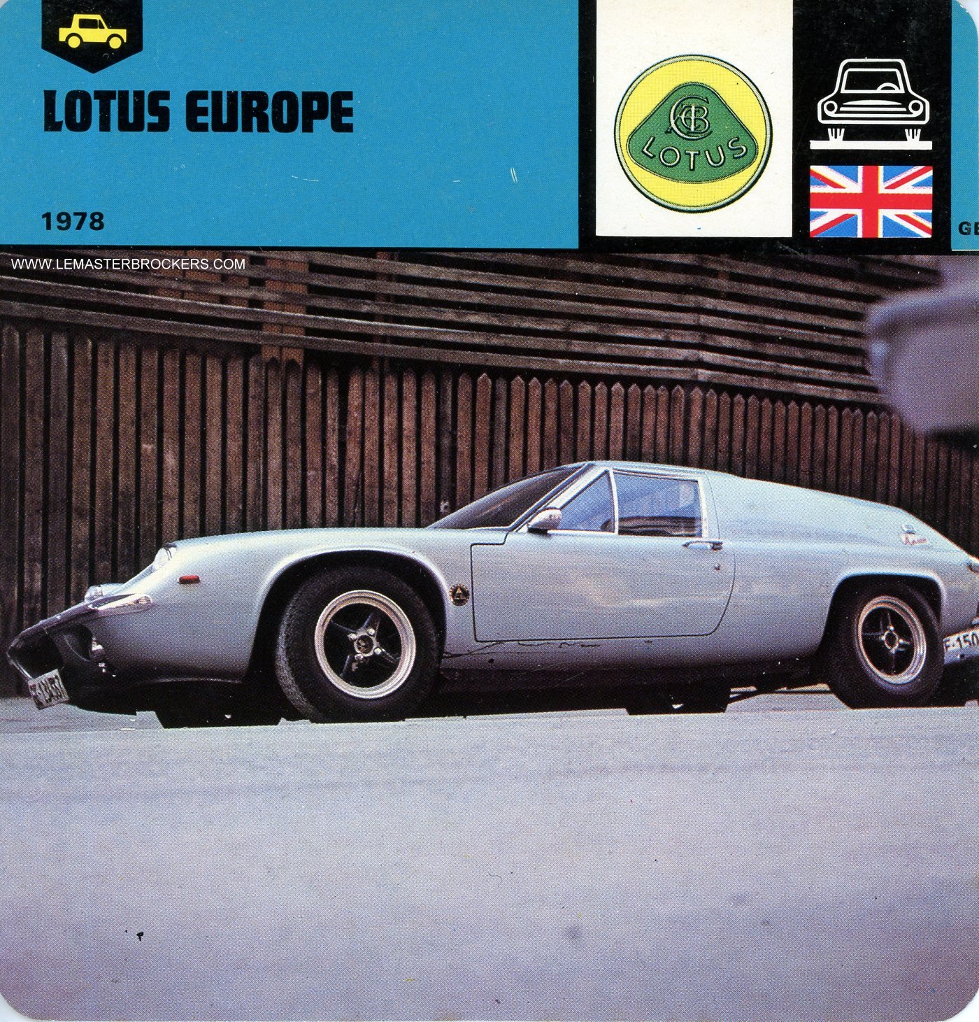 FICHE LOTUS EUROPE 1978