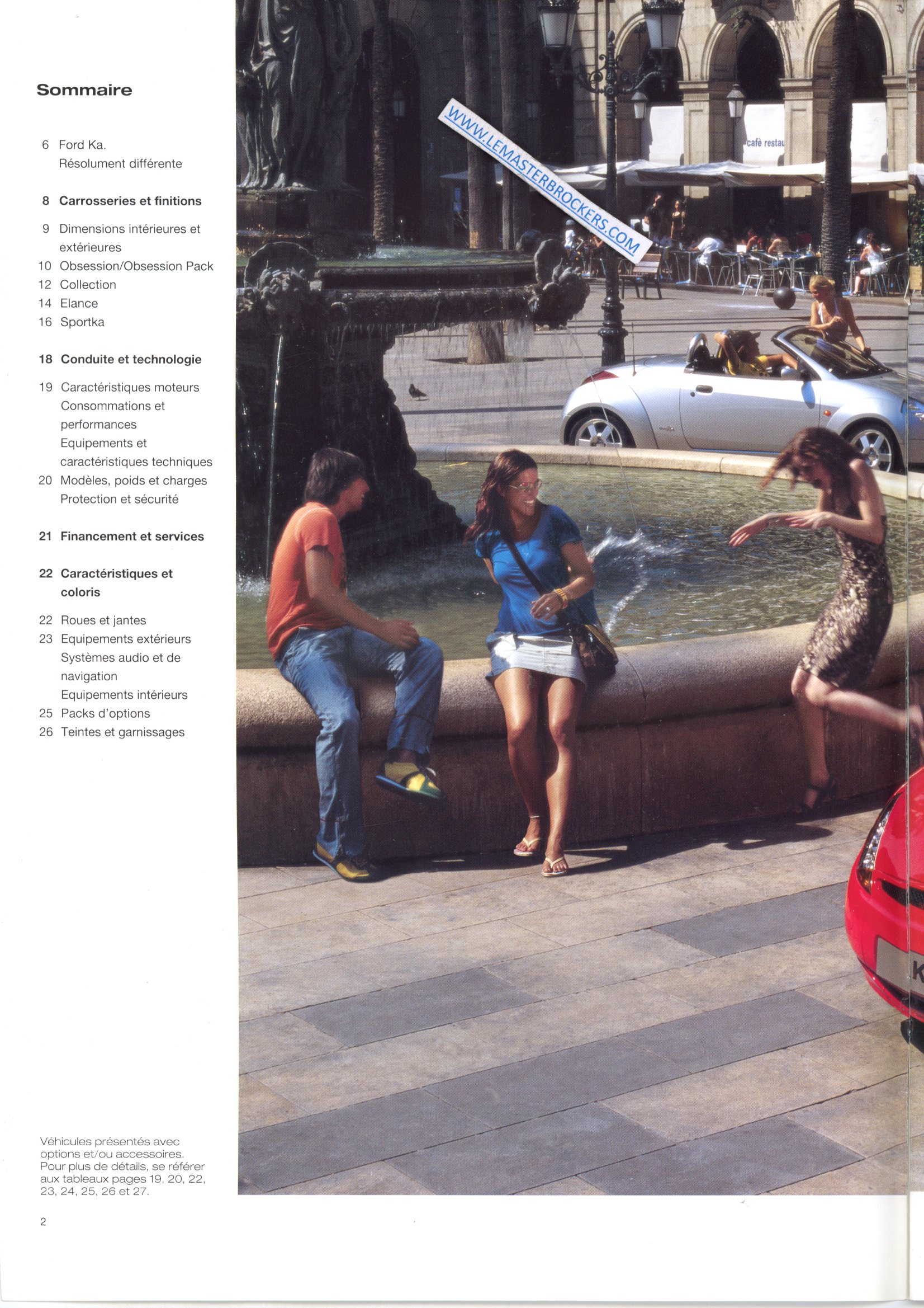 brochure FORD KA OBSESSION COLLECTION ELANCE SPORTKA 2003