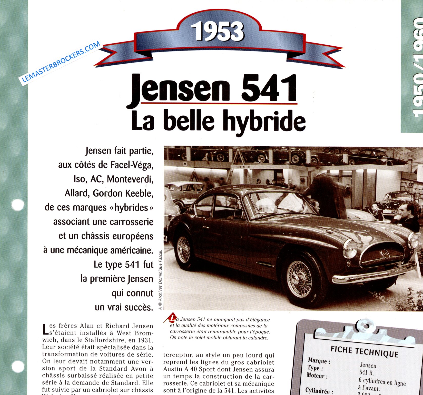 JENSEN 541 R 541R 1953