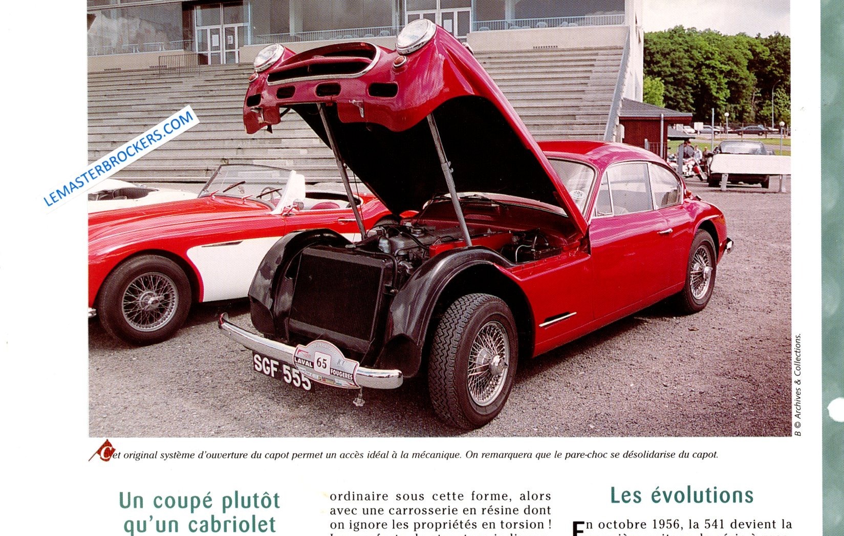 JENSEN 541 R 541R 1953 FICHE AUTO