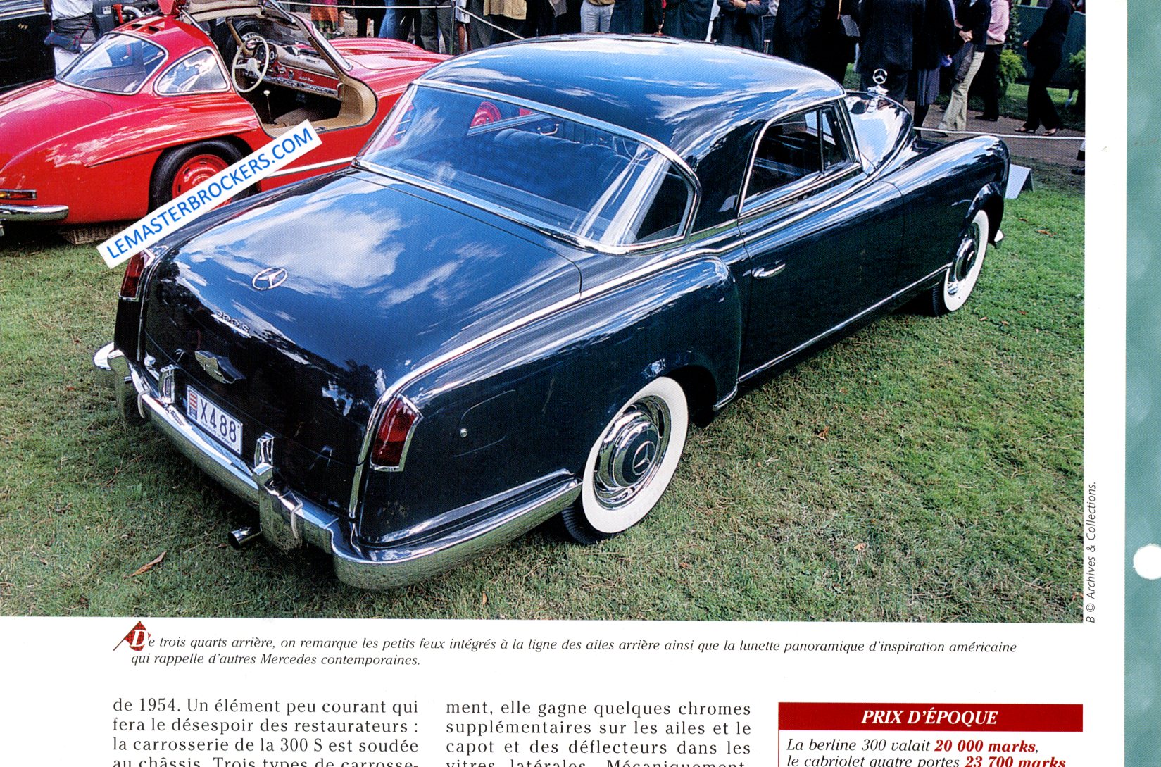 FICHE AUTO MERCEDES 300 SC PINIFARINA 1956