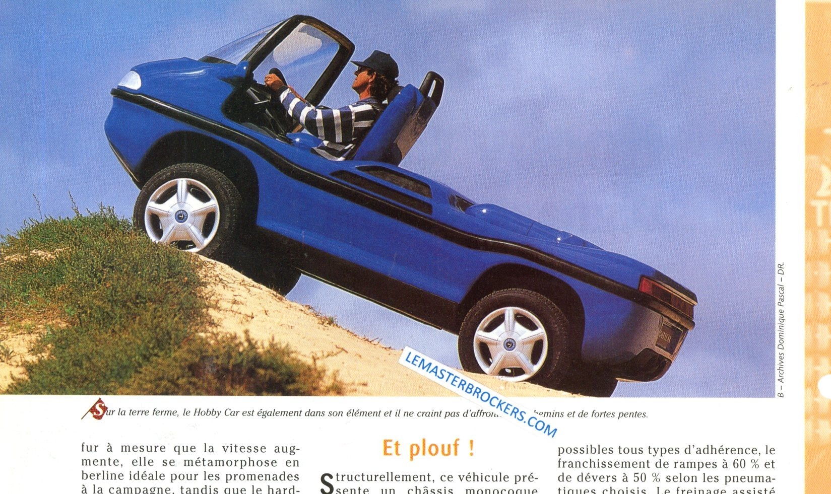 HOBBY CAR 1992 FICHE TECHNIQUE AUTOMOBILE AMPHIBIE