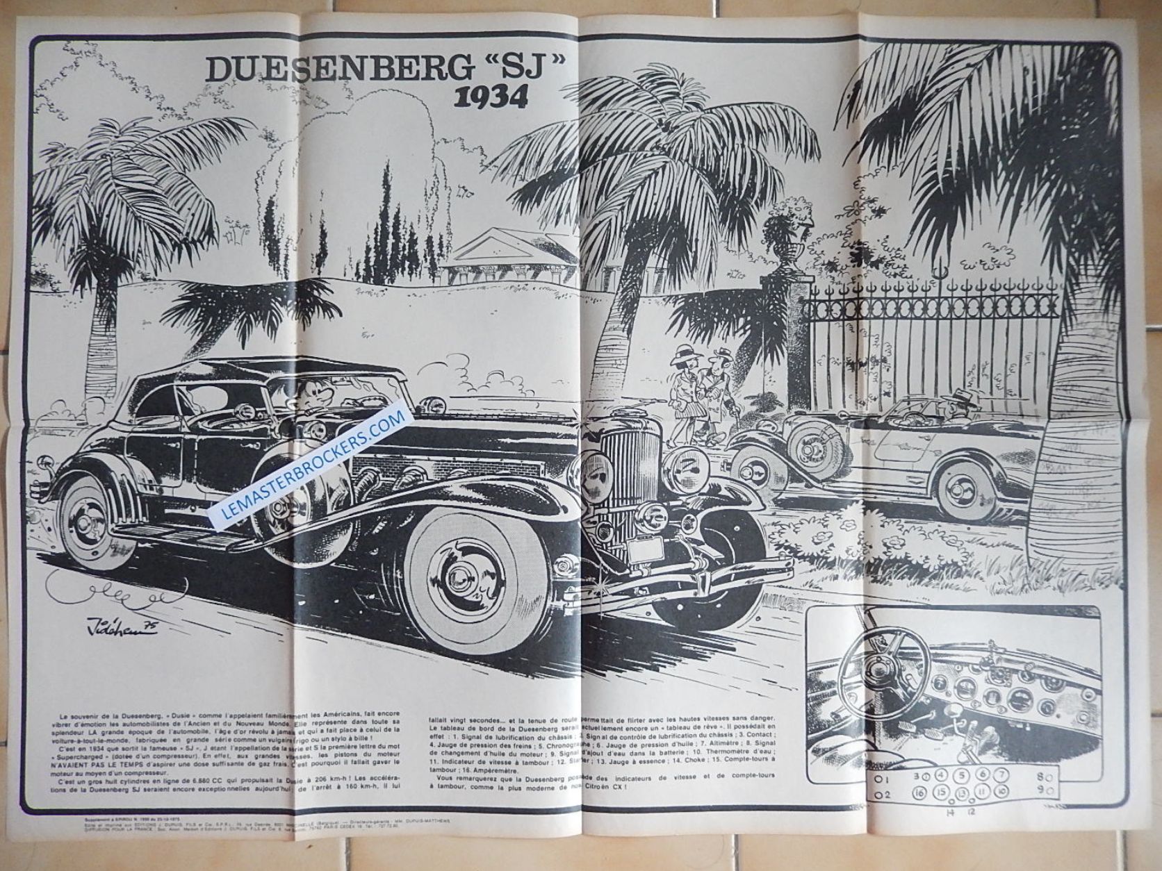 DUESENBERG SJ 1934  POSTER AFFICHE