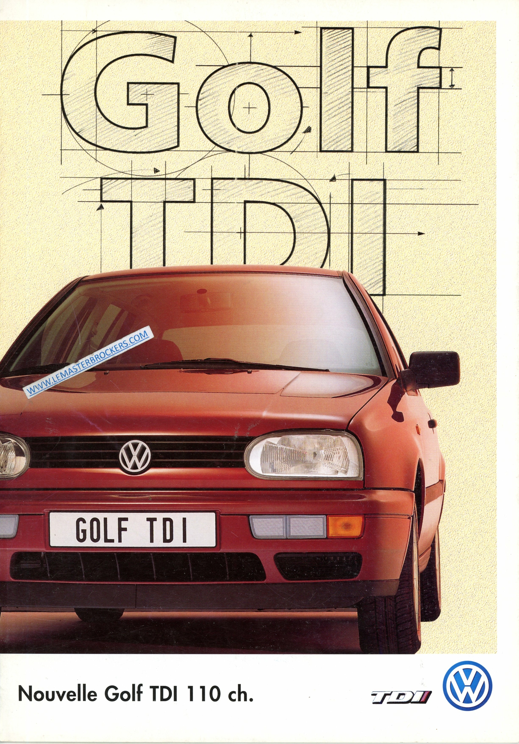BROCHURE GOLF GTI 110CH TDI 1996 brochure auto