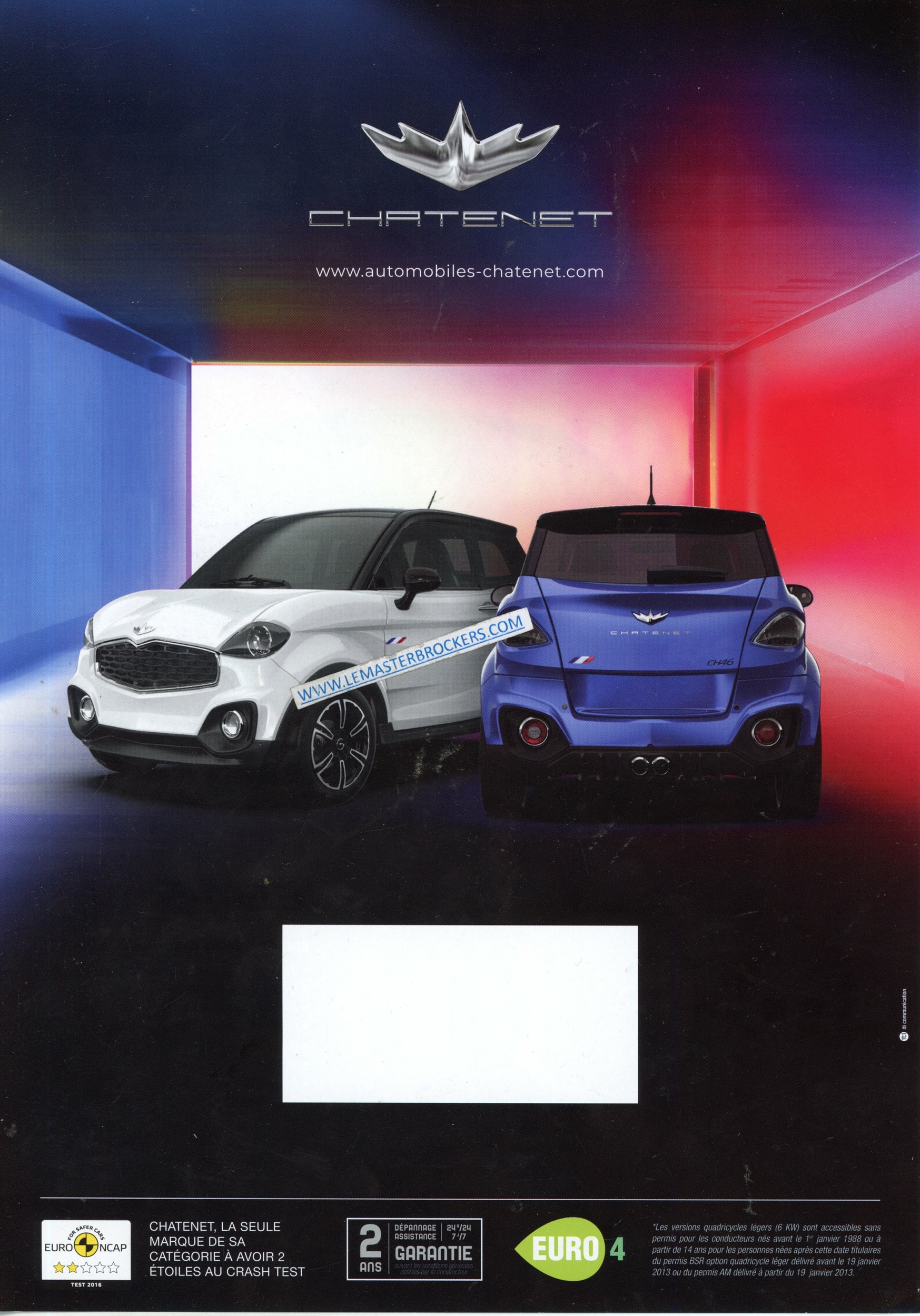 FICHE AUTO CHATENET SERIE SPECIAL BLEU BLANC ROUGE