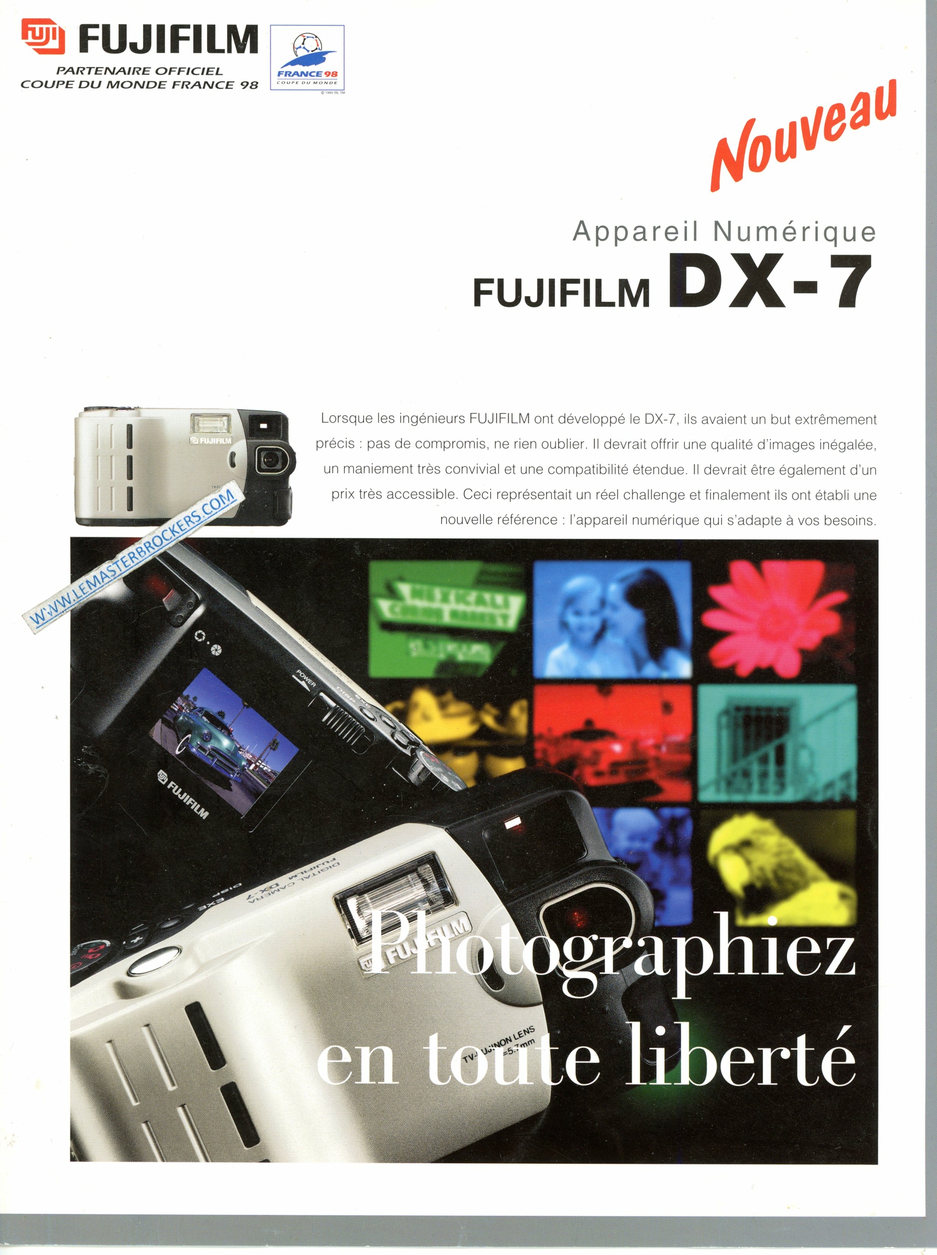 FUJIFILM DX-7 BROCHURE APPAREIL PHOTO NUMERIQUE 1997