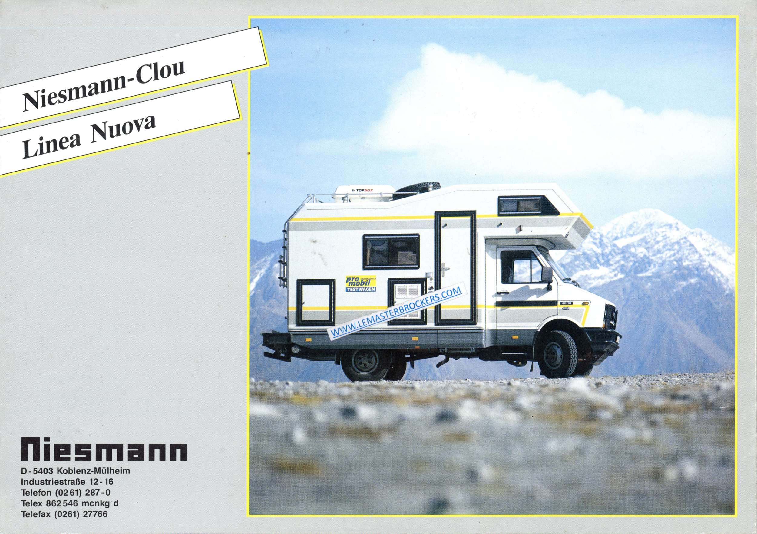 brochure camping-car NIESMANN CLOU LINEA NUOVA 4X4 TURBO DAILY