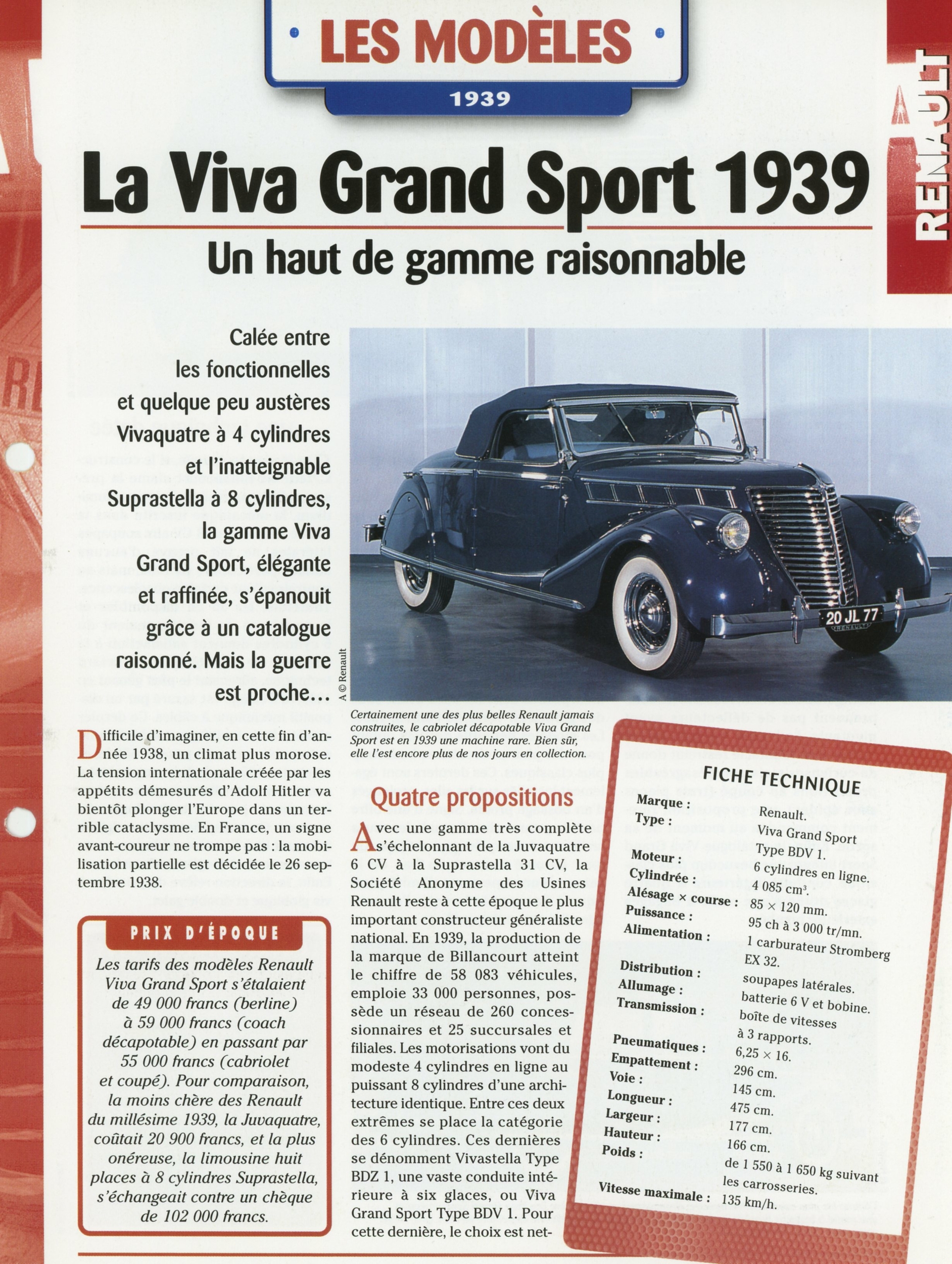 FICHE-RENAULT-VIVAGRAND-SPORT-1939-Fiche-auto-lemasterbrockers-cars-card-french