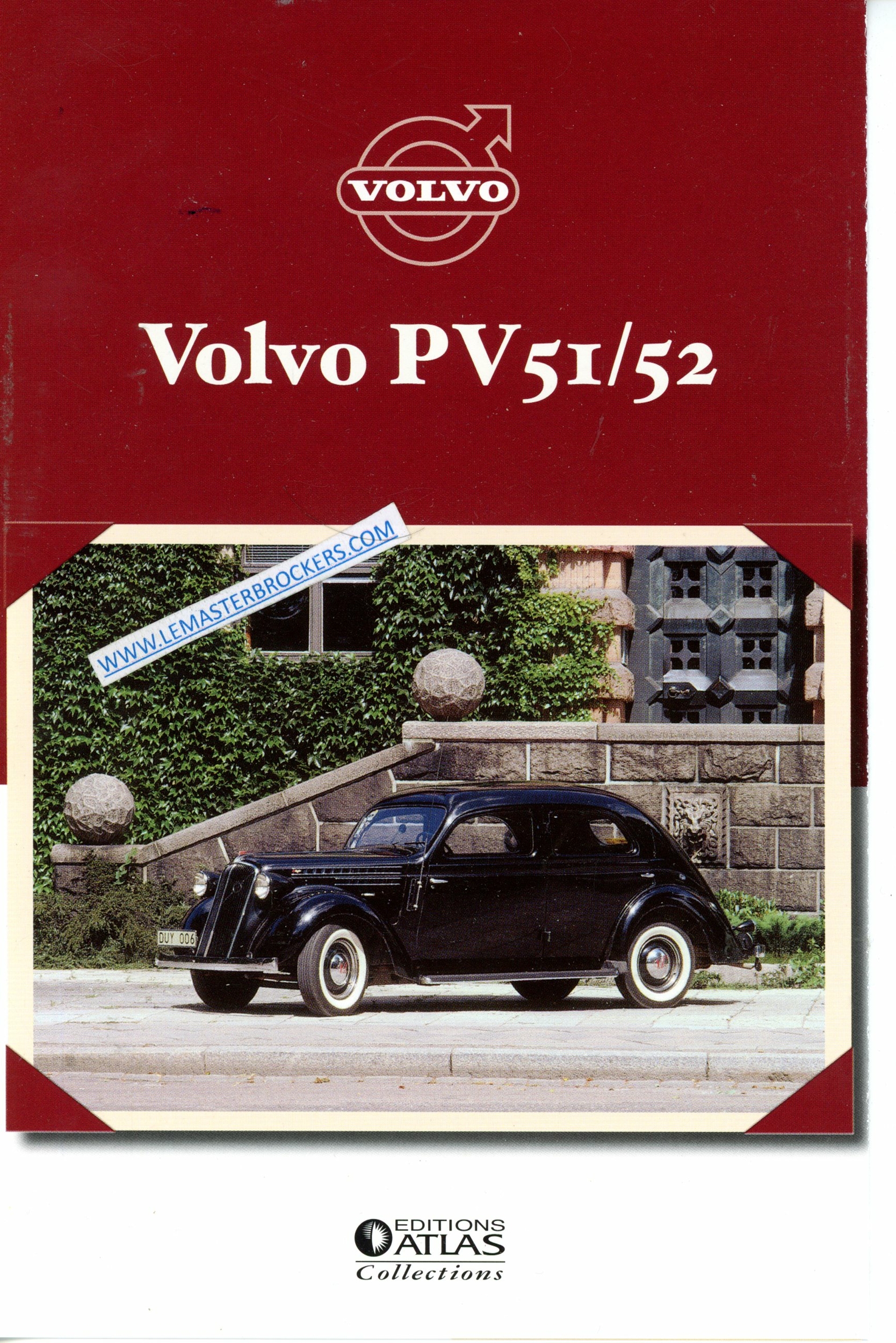 BROCHURE VOLVO PV51 PV52 1936 1938