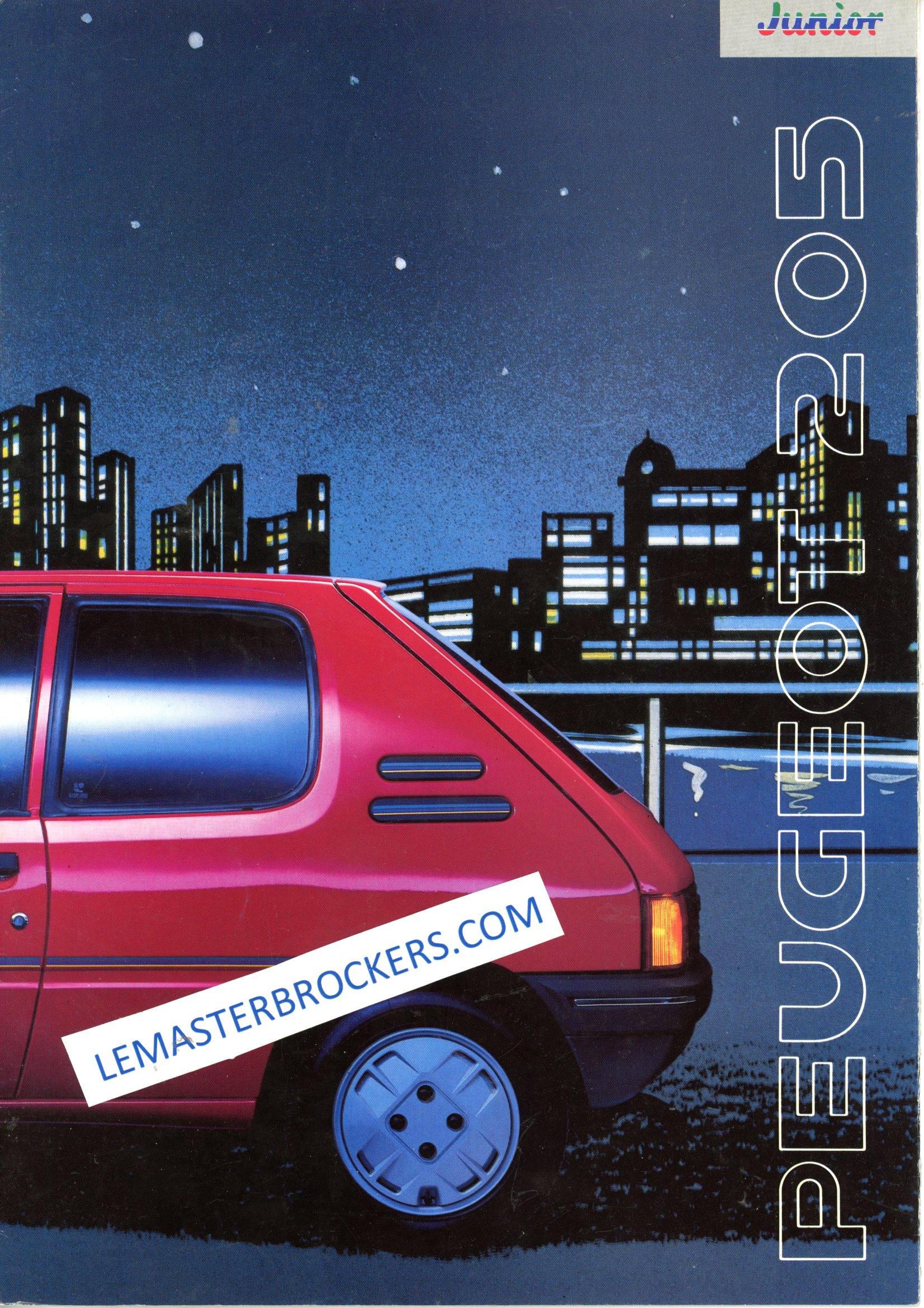 BROCHURE PEUGEOT 205 JUNIOR 1990