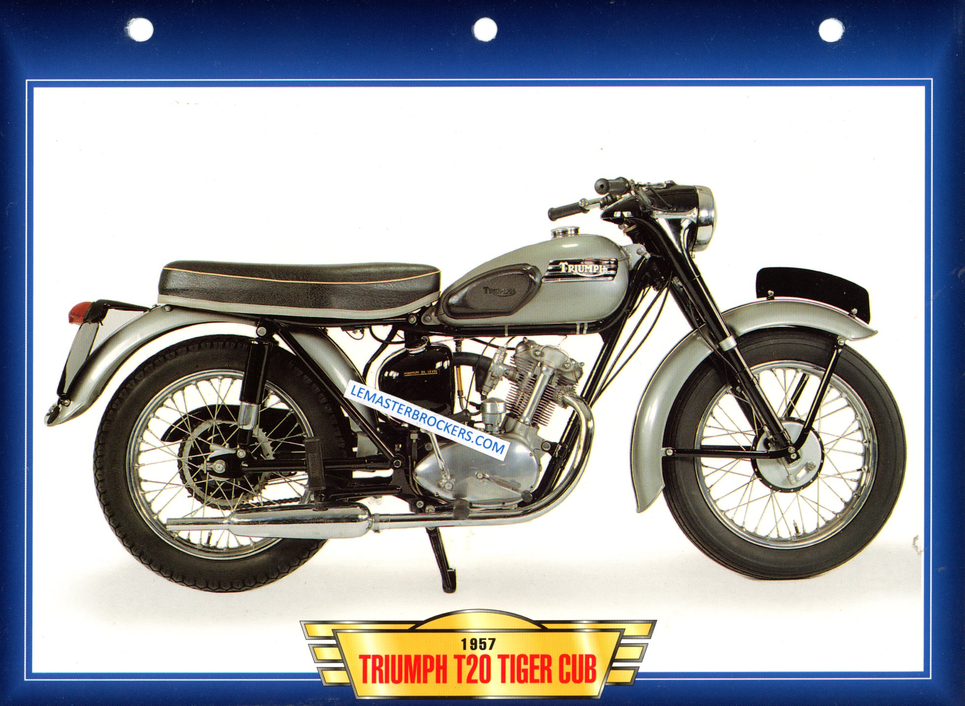 FICHE MOTO TRIUMPH T20 TIGER CUB 1957
