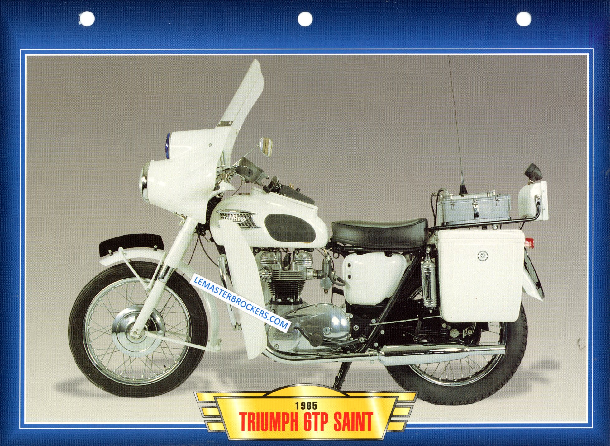 FICHE MOTO TRIUMPH 6PT SAINT 1965