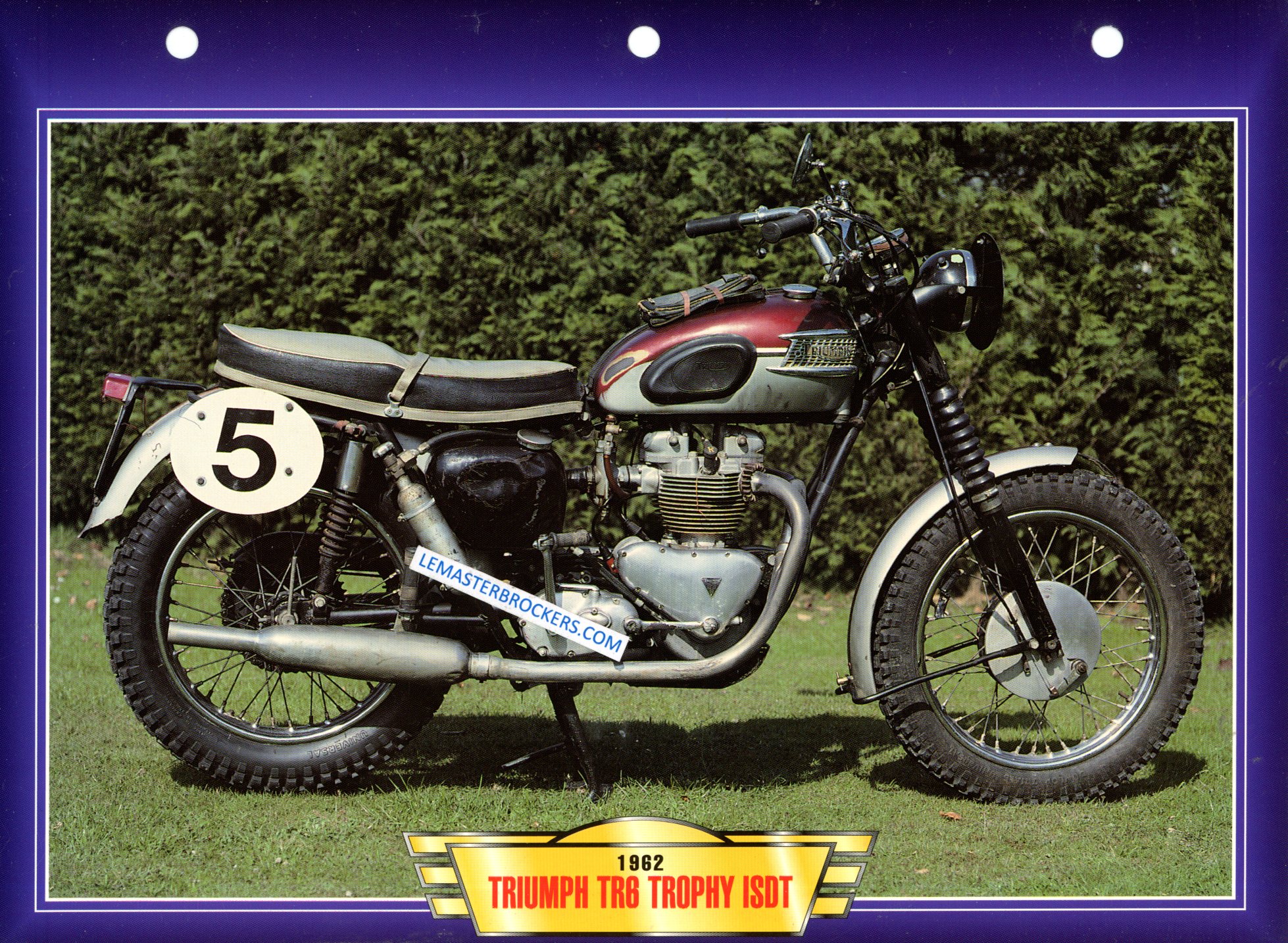 MOTO TRIUMPH TR6 TROPHY ISDT 1962