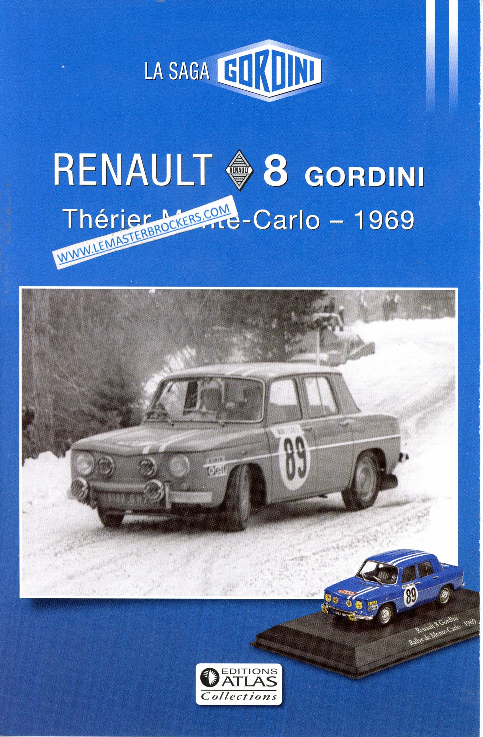 BROCHURE SAGA GORDINI R8 RENAULT 8 THERIER MONTE-CARLO 1969