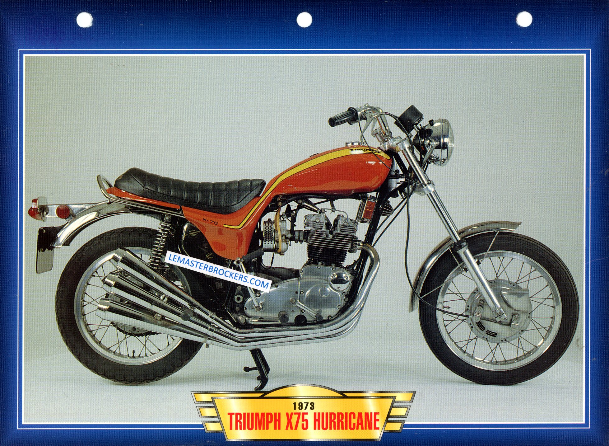 FICHE MOTO TRIUMPH X75 HURRICANE 1973
