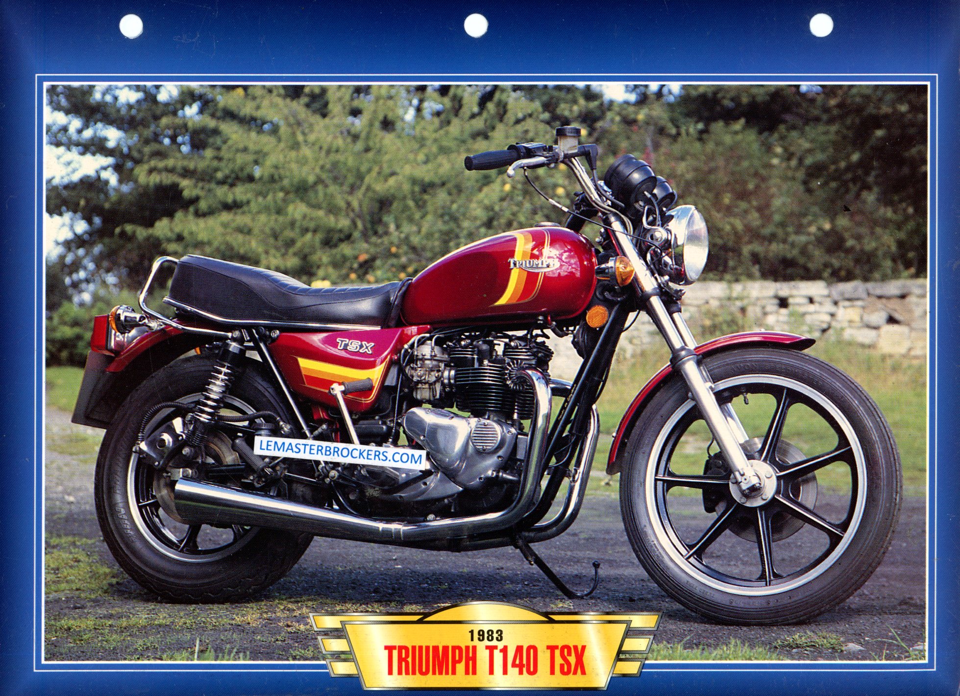 FICHE MOTO TRIUMPH BONNEVILLE T140 TSX 1983