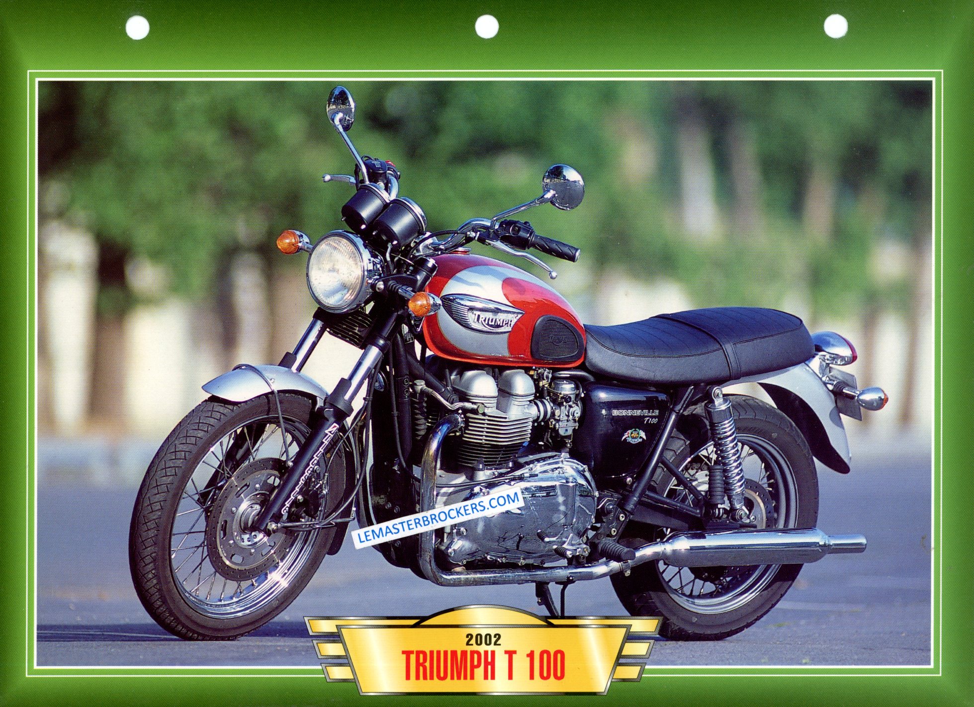 FICHE MOTO TRIUMPH T 100 T100 2002