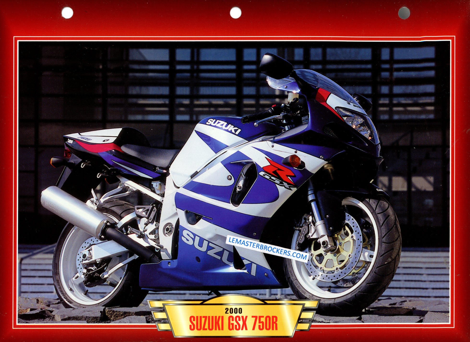 FICHE MOTO SUZUKI GSX 750 R GSXR 2000