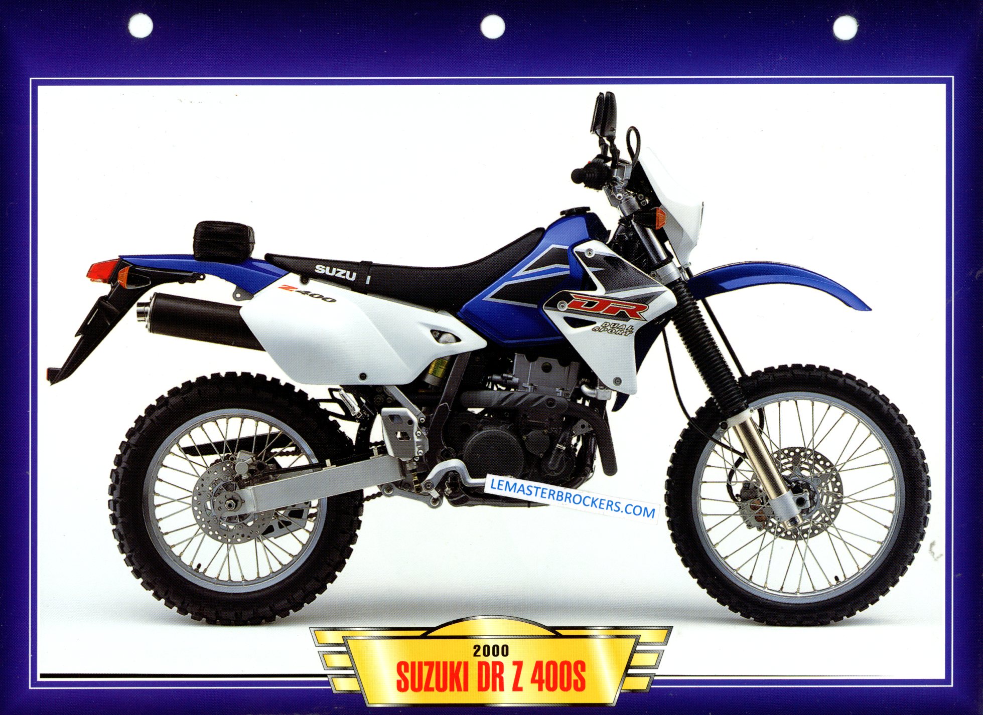 FICHE MOTO SUZUKI DR Z 400 S DRZ 2000