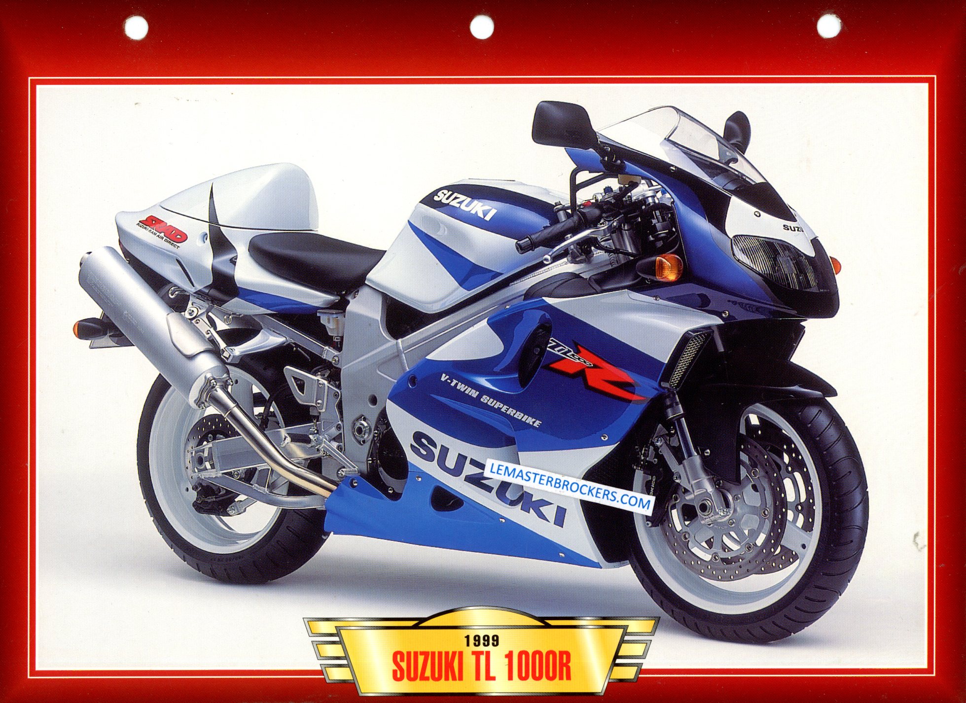 FICHE MOTO SUZUKI TL 1000 R TL1000R 1999
