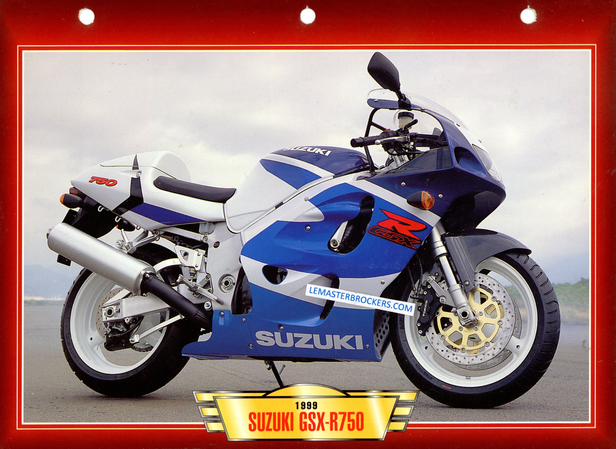 FICHE MOTO SUZUKI GSX-R 750 GSXR 1999