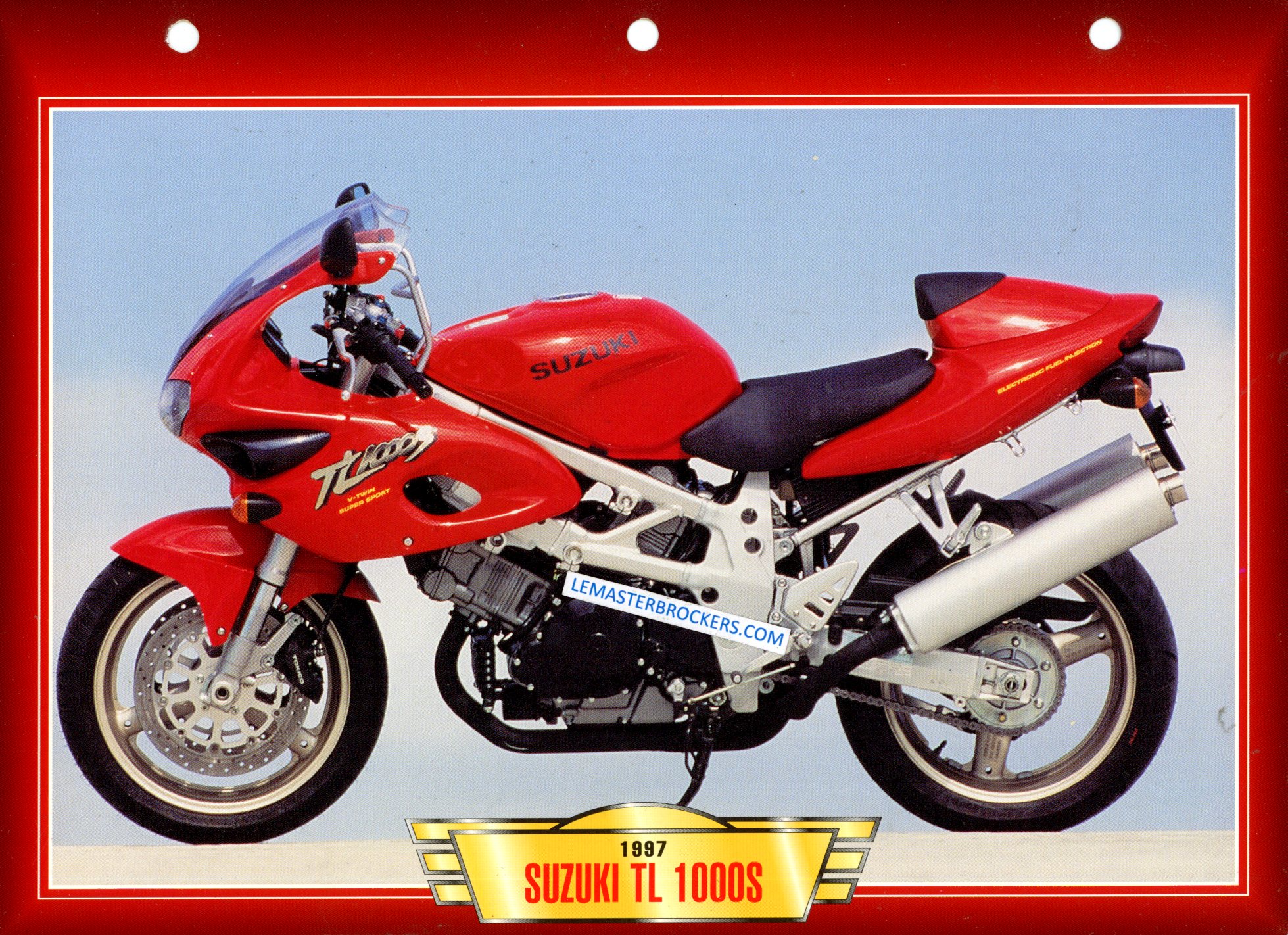 FICHE MOTO SUZUKI TL 1000 S TL1000S 1997