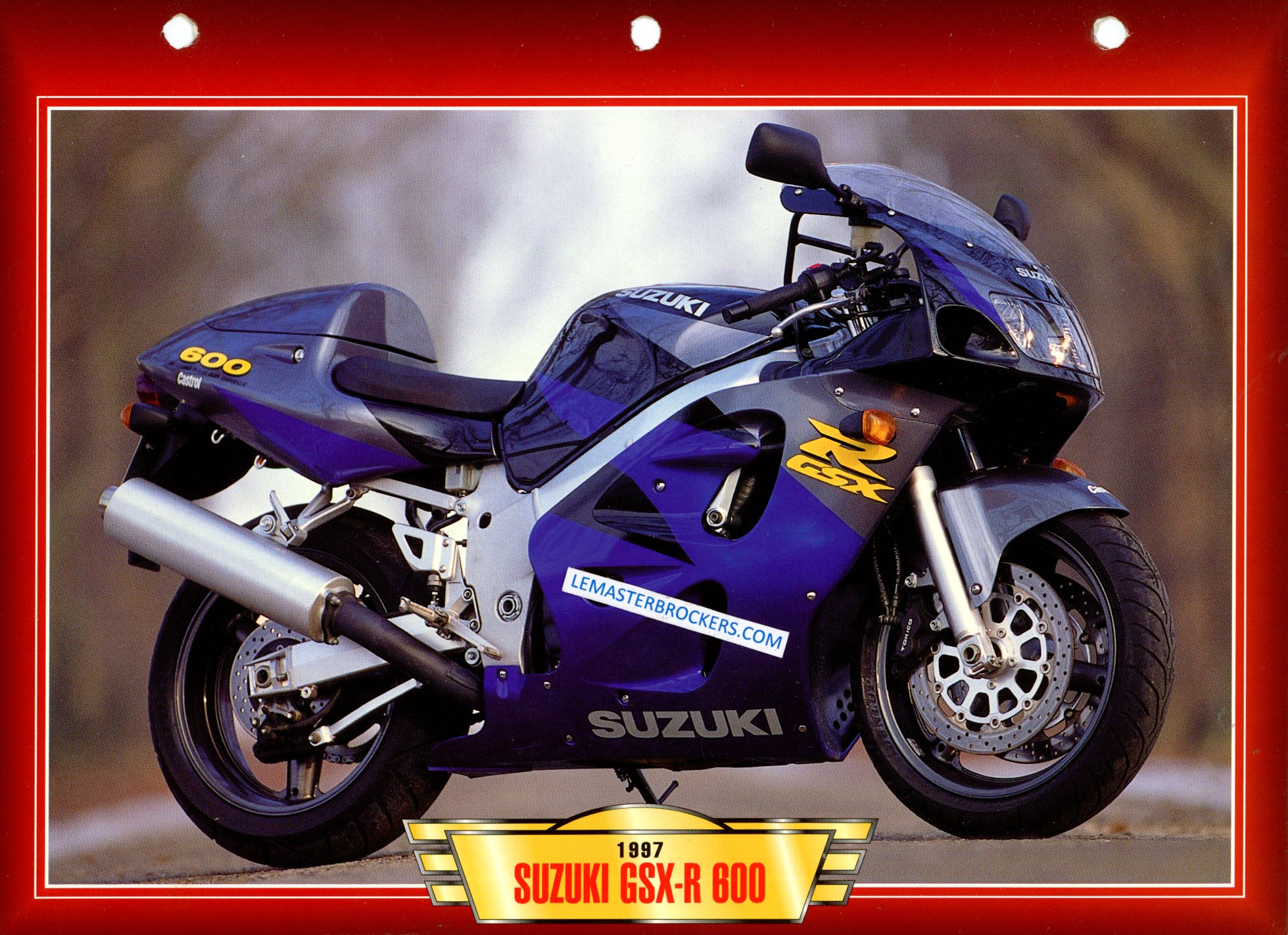 FICHE MOTO SUZUKI GSX-R 600 GSXR 1997