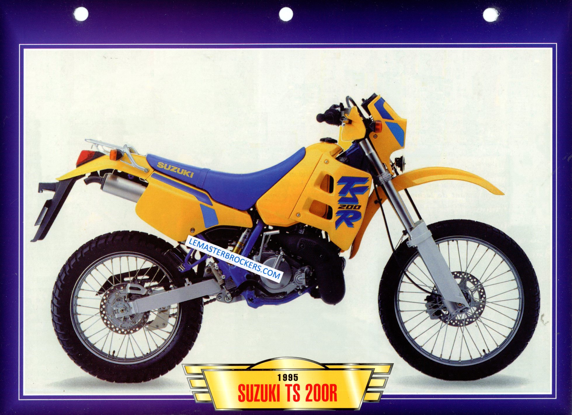 FICHE MOTO SUZUKI TS 200 R TS200R 1995