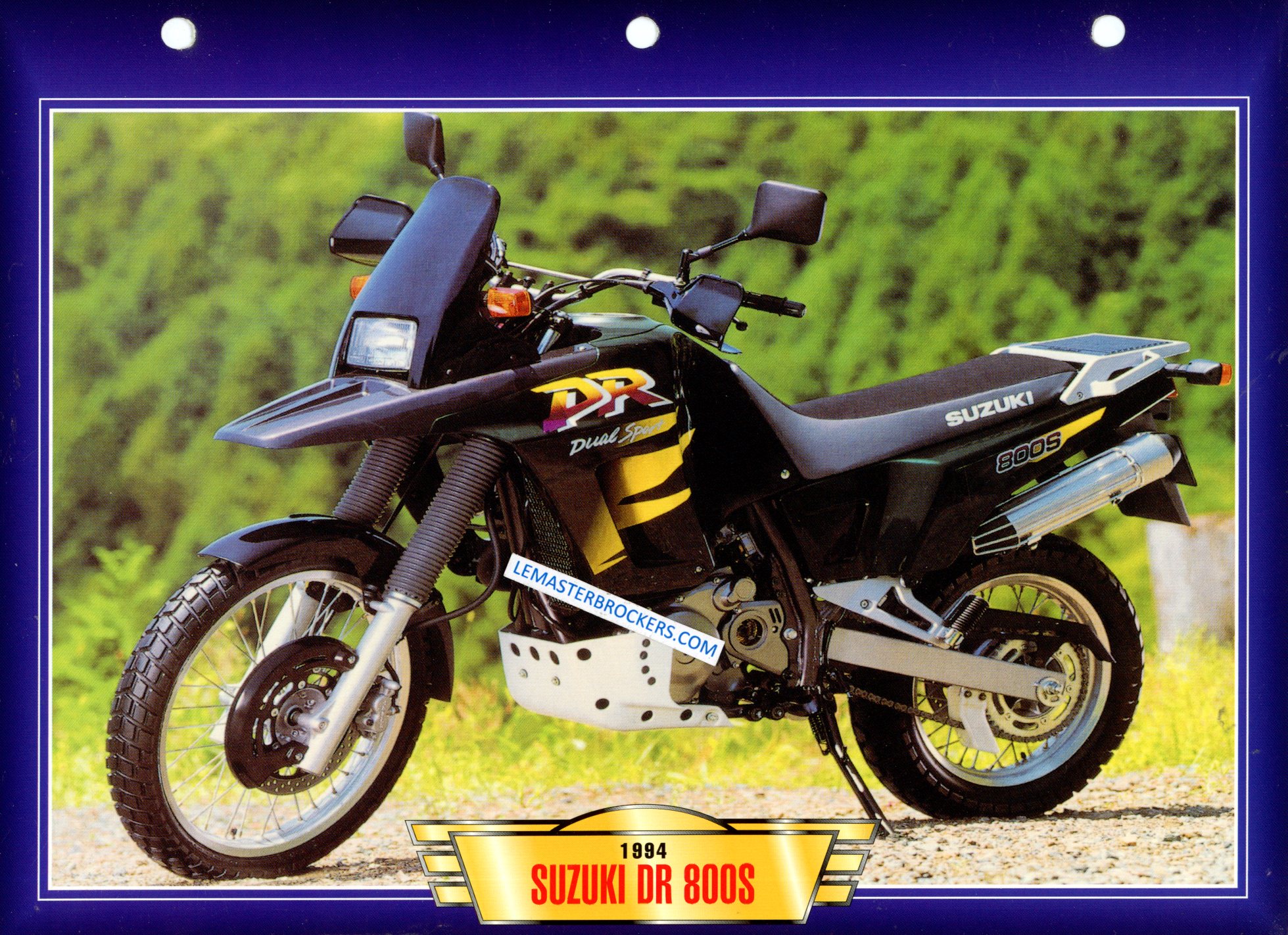 FICHE MOTO SUZUKI DR 800 S DR800S 1994
