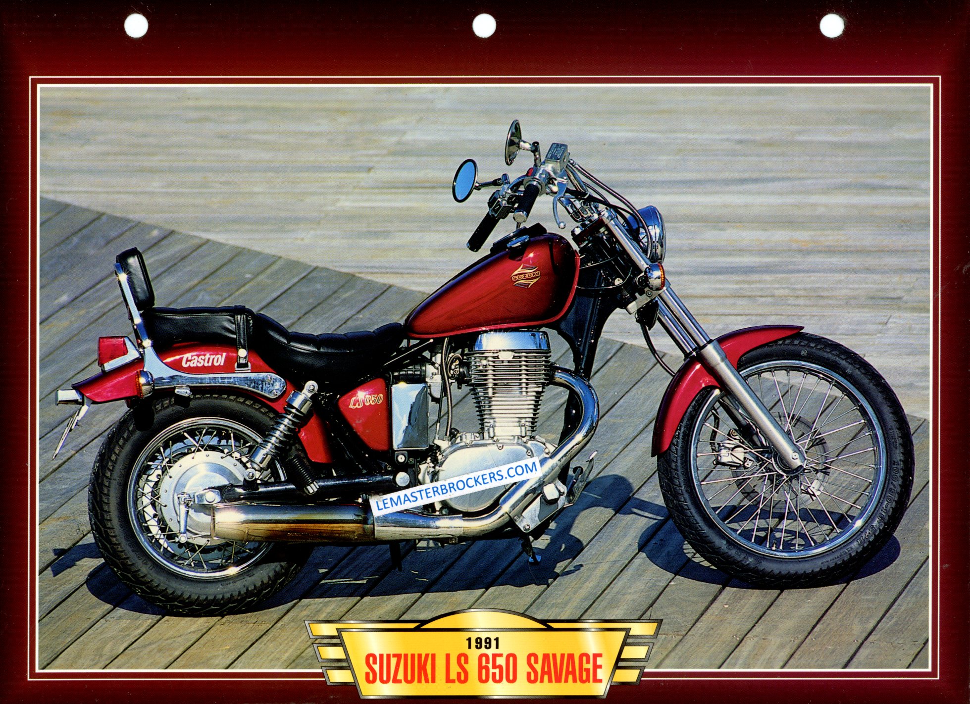 FICHE MOTO SUZUKI LS 650 SAVAGE LS650 1991