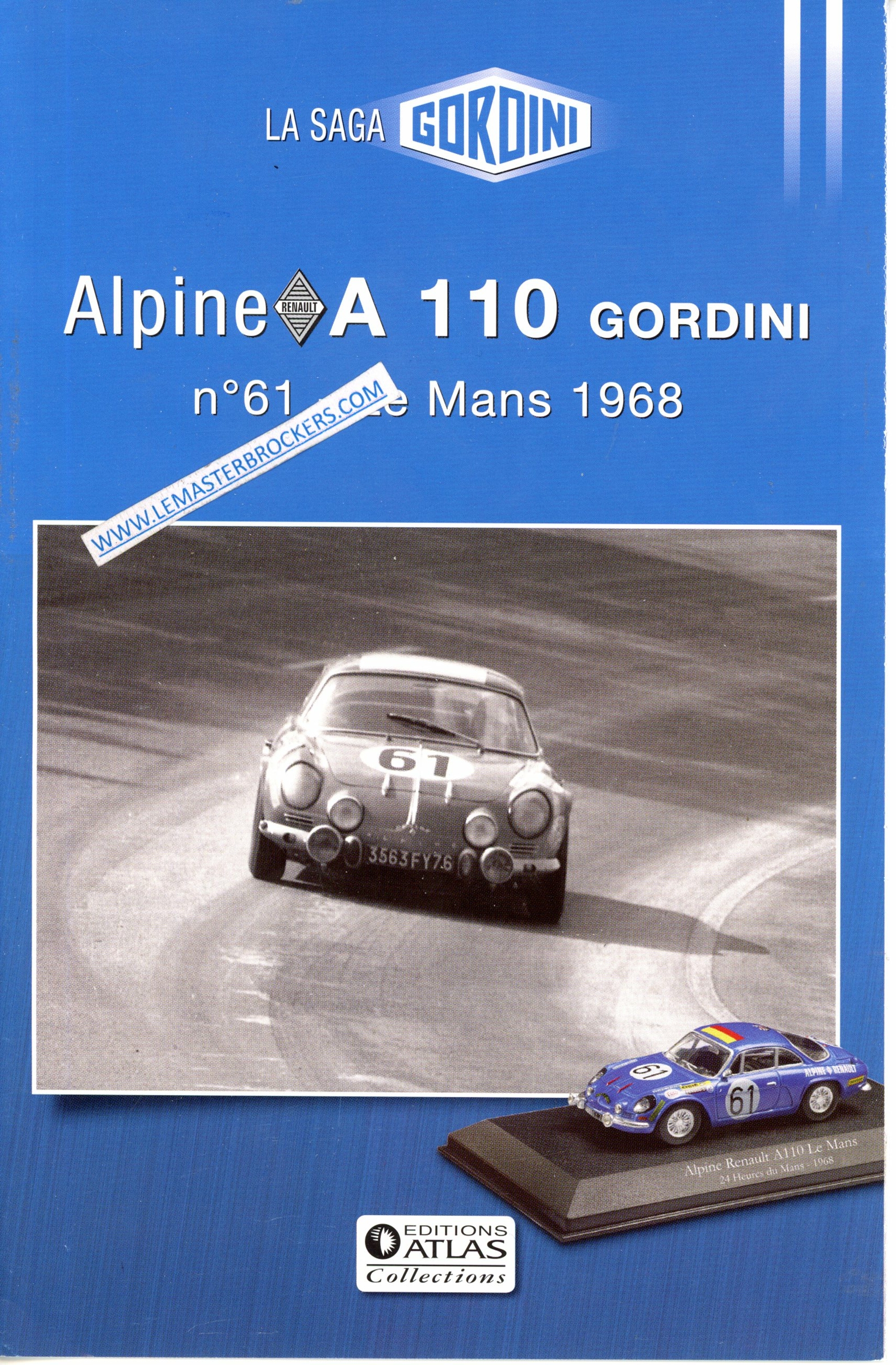 BROCHURE SAGA GORDINI ALPINE A110 GORDINI N61 LE MANS 1968