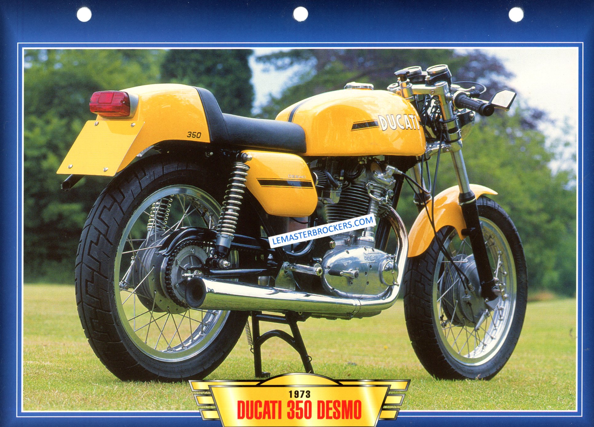 FICHE MOTO DUCATI 350 DESMO 1973