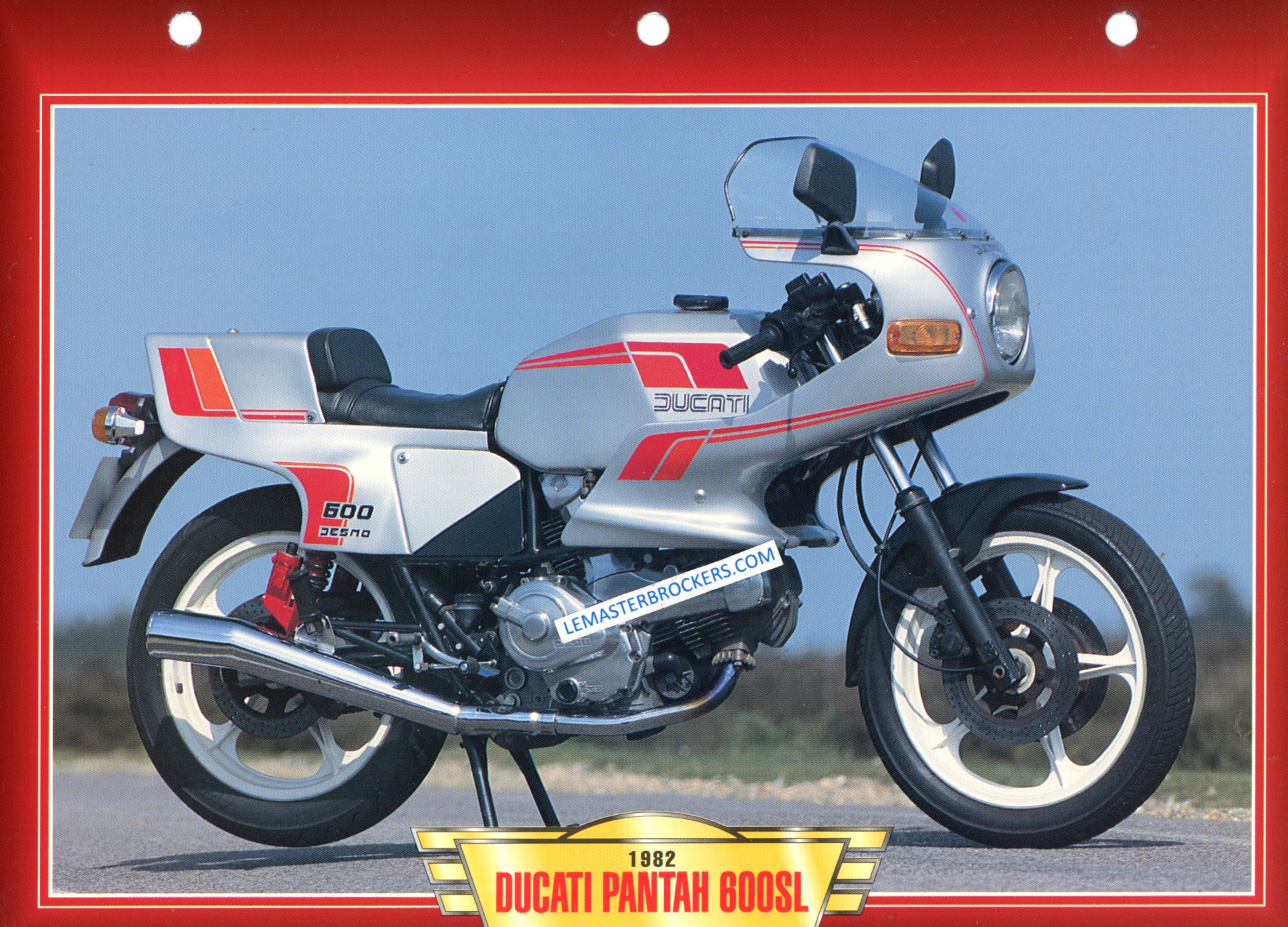 FICHE MOTO DUCATI PANTAH 600 SL 600SL 1982