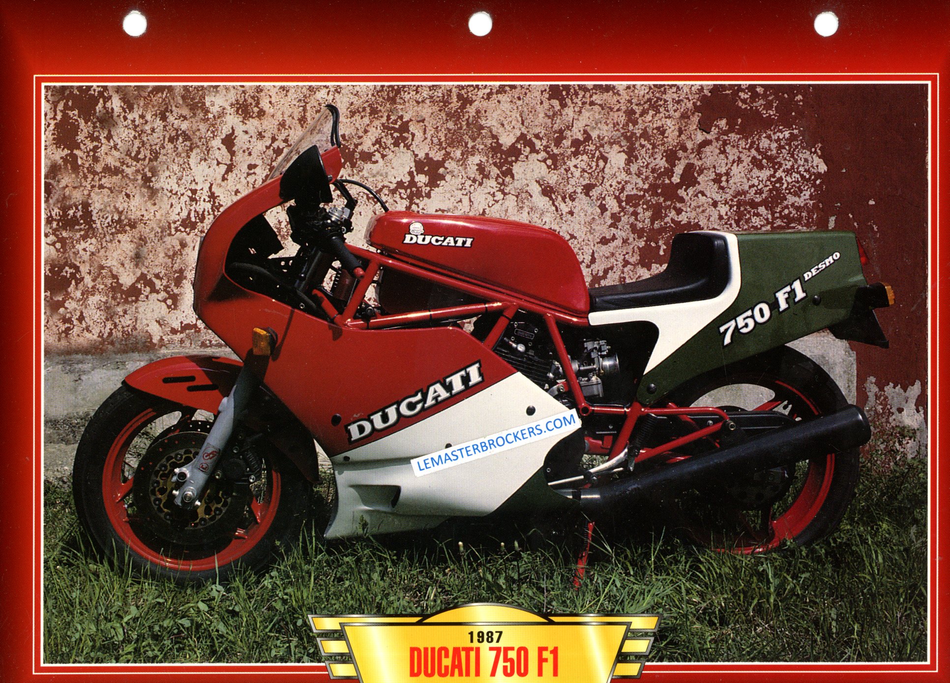 FICHE MOTO DUCATI 750 F1 1987
