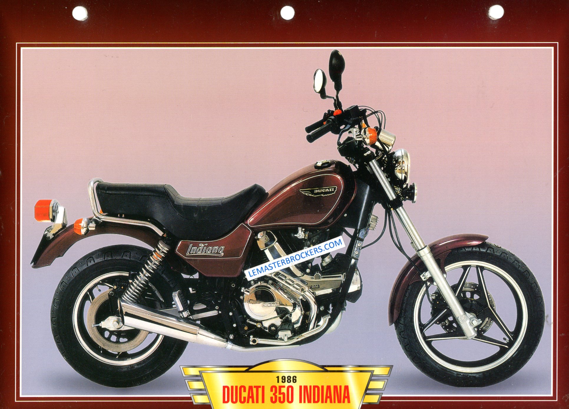 MOTO DUCATI 350 INDIANA 1986