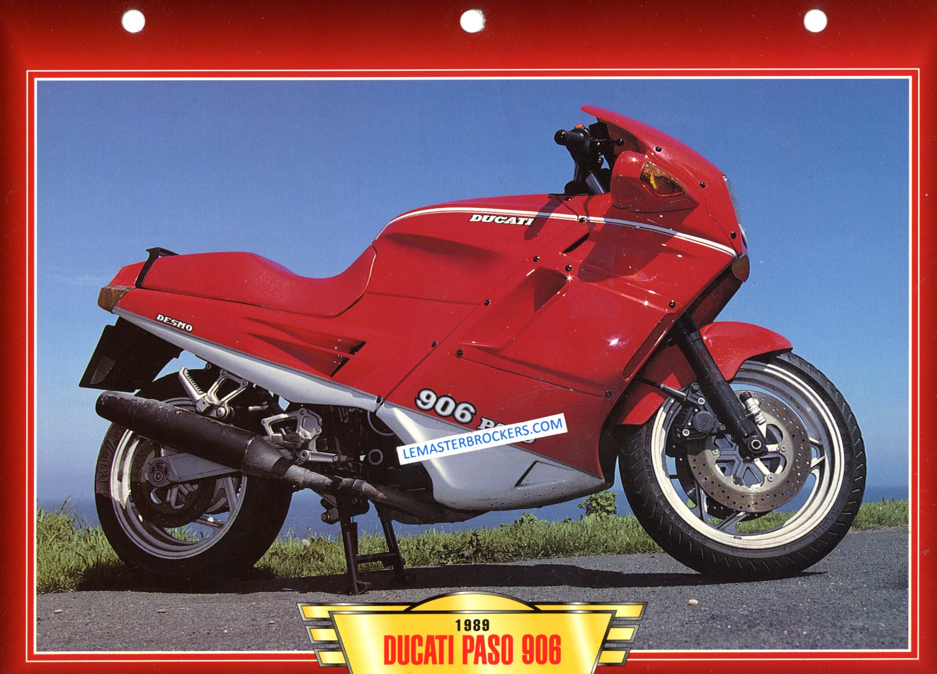 FICHE MOTO DUCATI PASO 906 1989