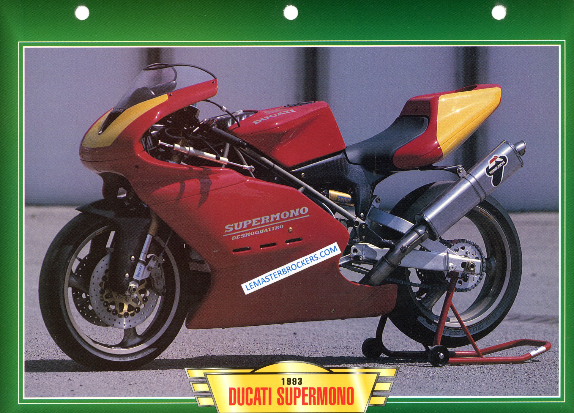 FICHE MOTO DUCATI SUPERMONO 1993